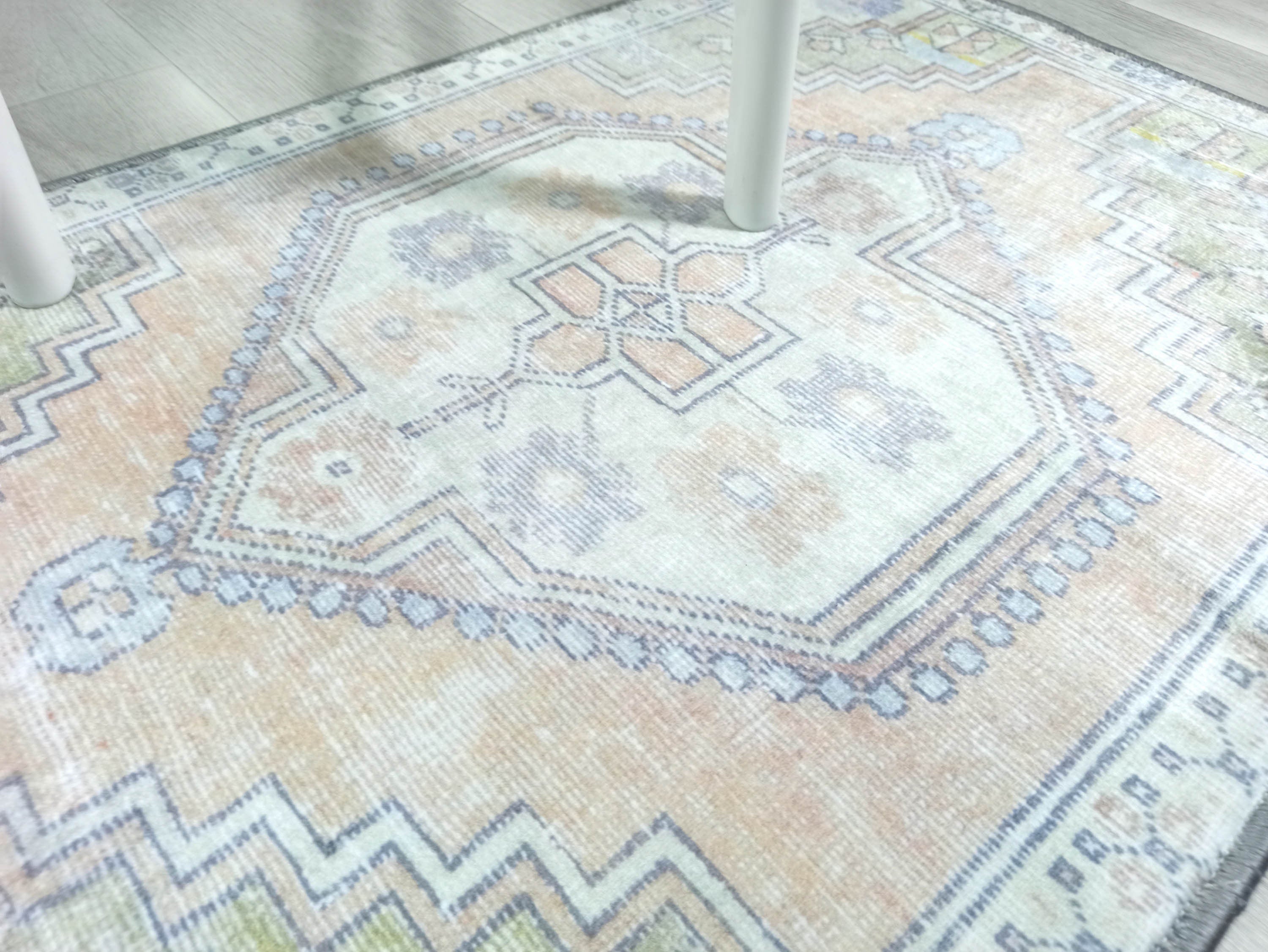 Erin Beige Green Vintage Turkish 2x3 Rug