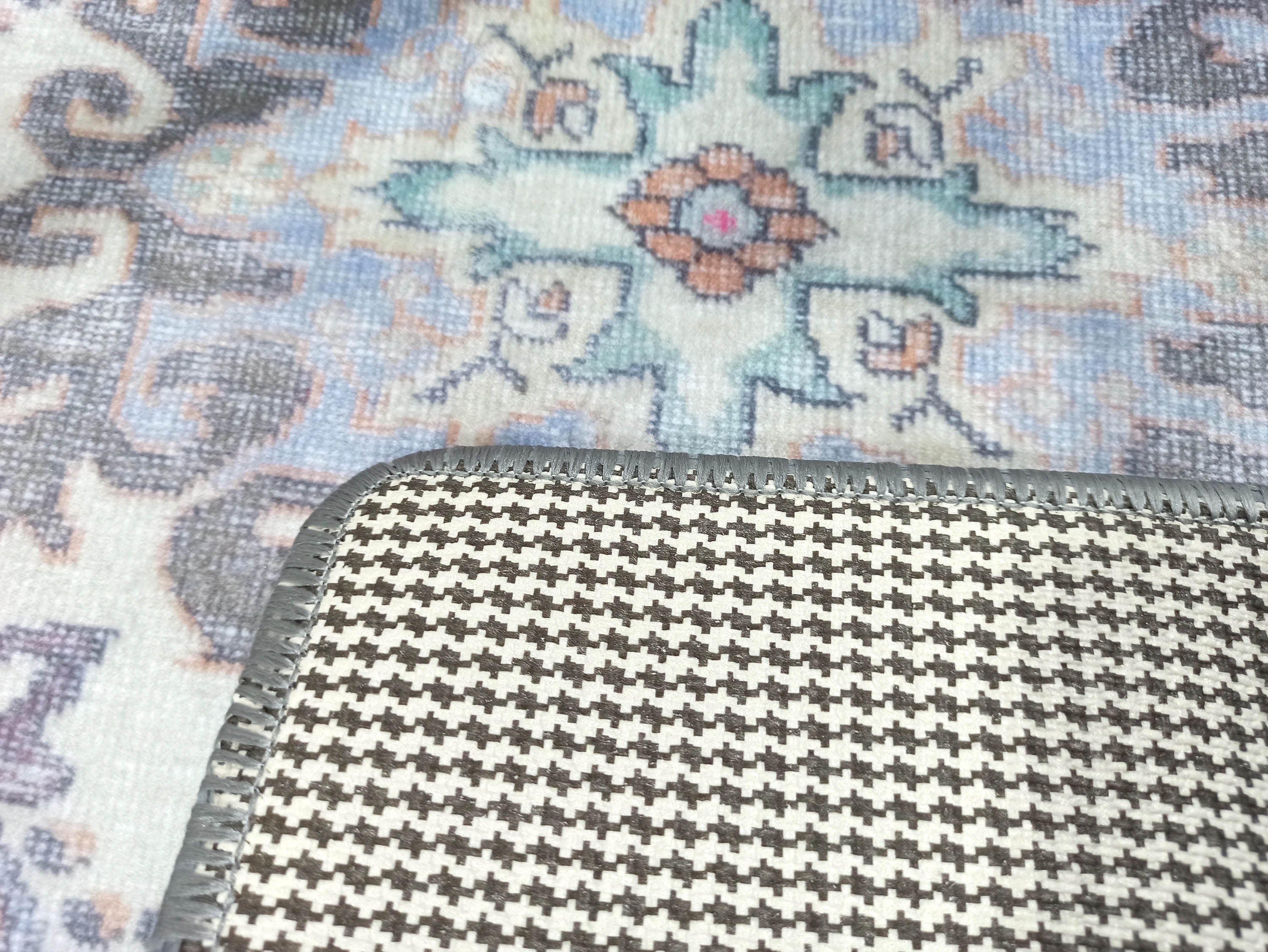 Efion Faded Orange Lavender Turkish 2x3 Rug