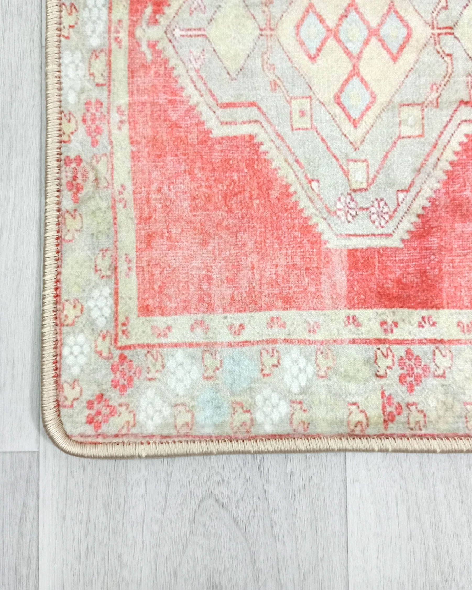 Coraline Distressed Coral Beige Turkish 2x3 Rug