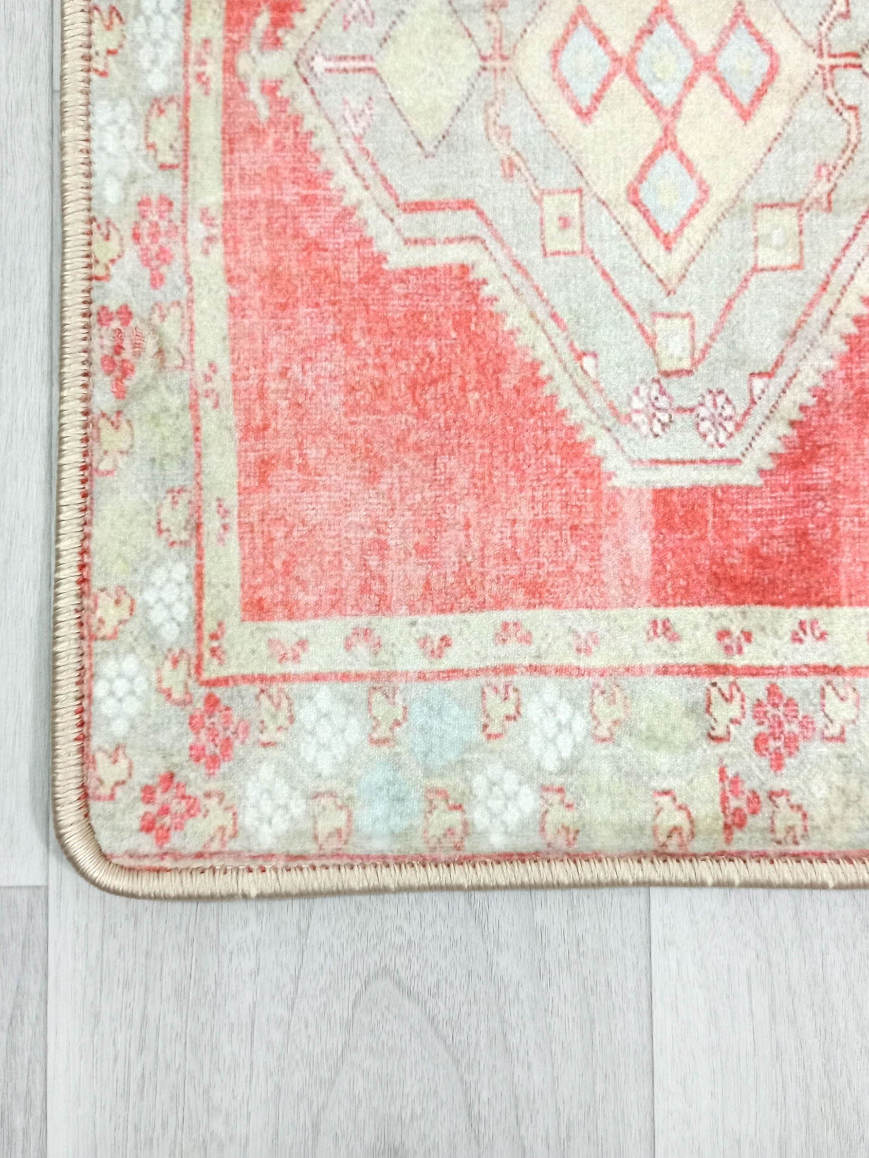 Coraline Distressed Coral Beige Turkish 2x3 Rug