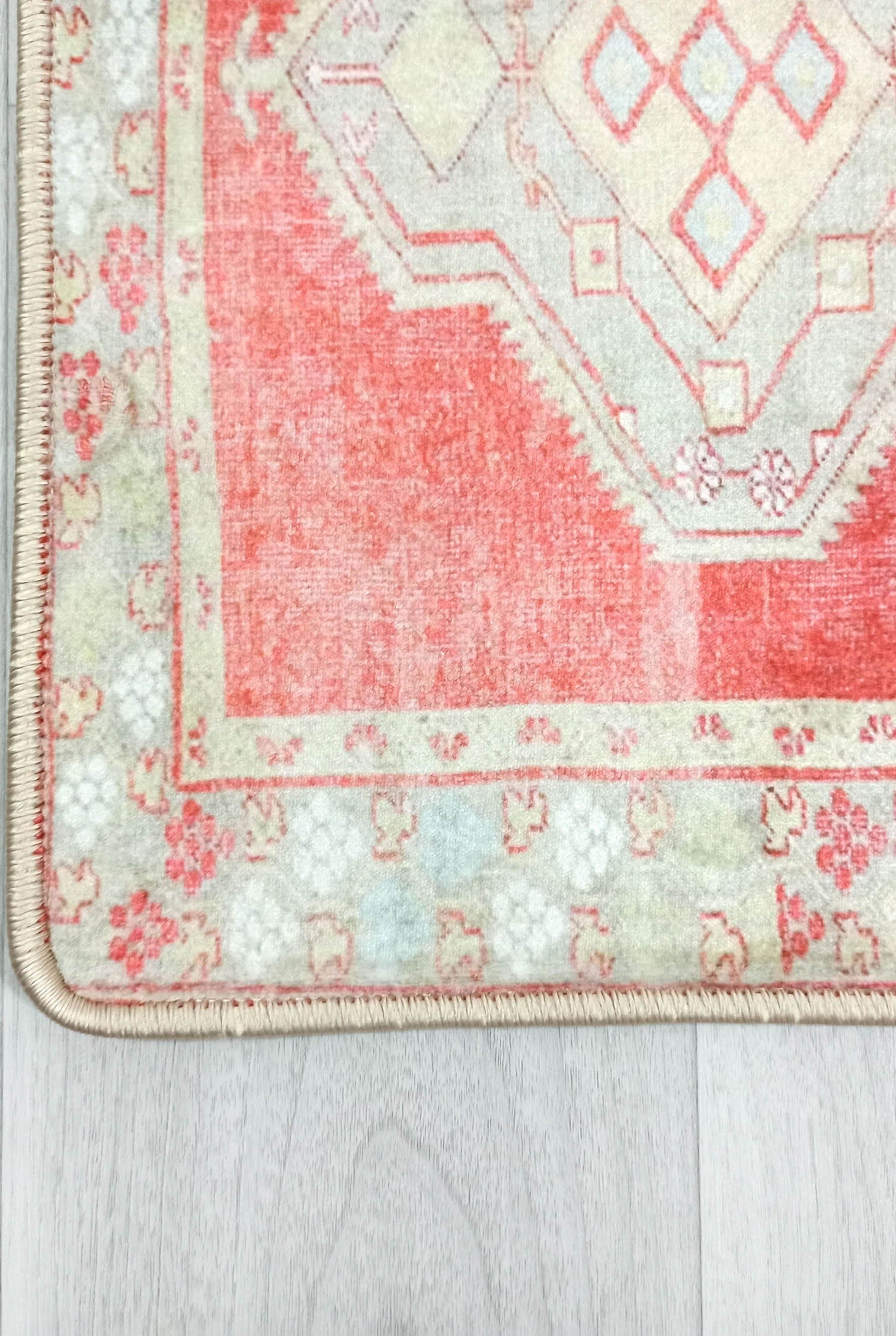 Coraline Distressed Coral Beige Turkish 2x3 Rug
