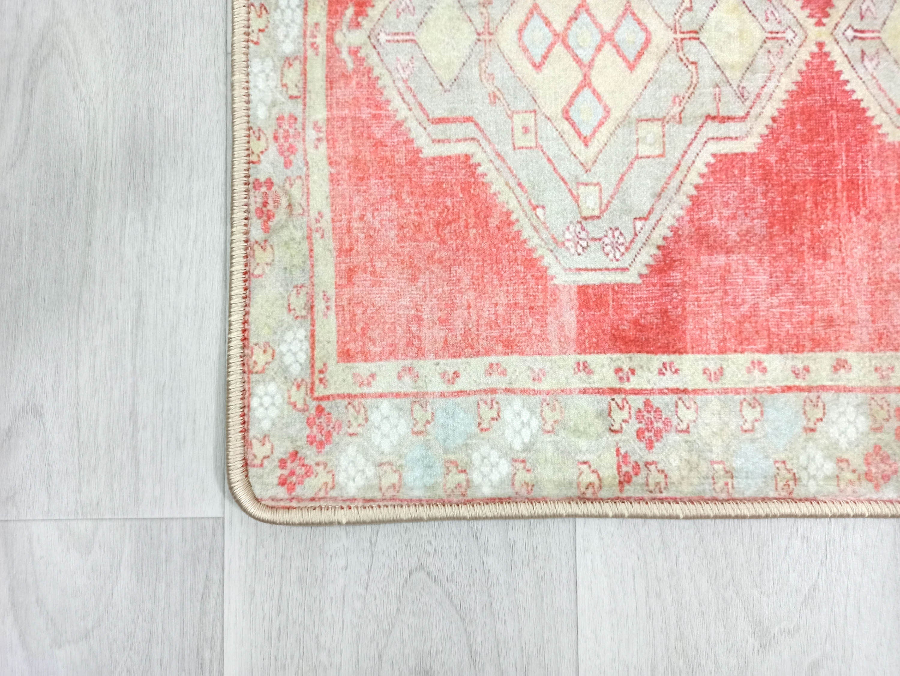 Coraline Distressed Coral Beige Turkish 2x3 Rug