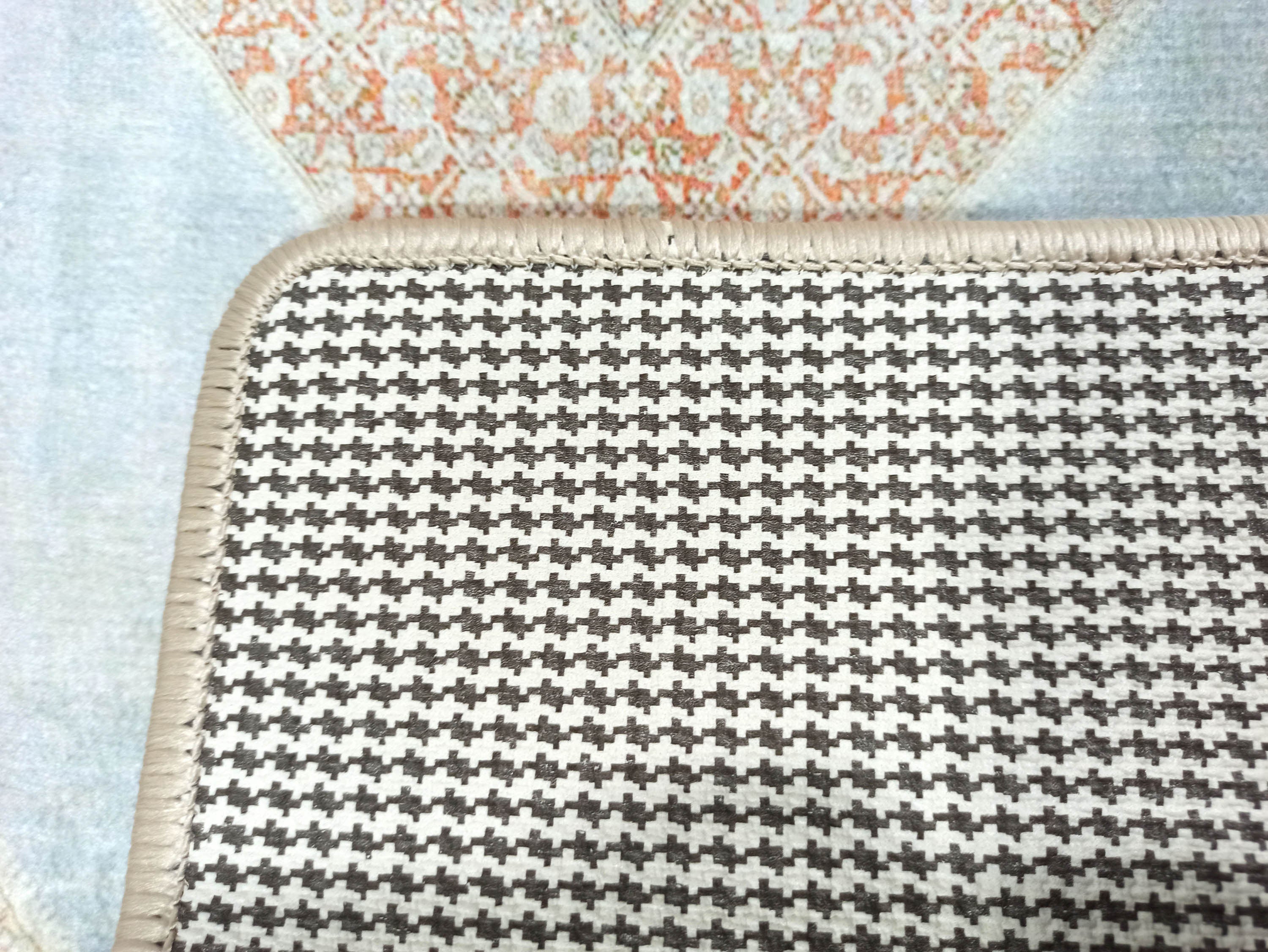 Amelia Natural Rust Blue Beige Vintage Persian 2x3 Rug