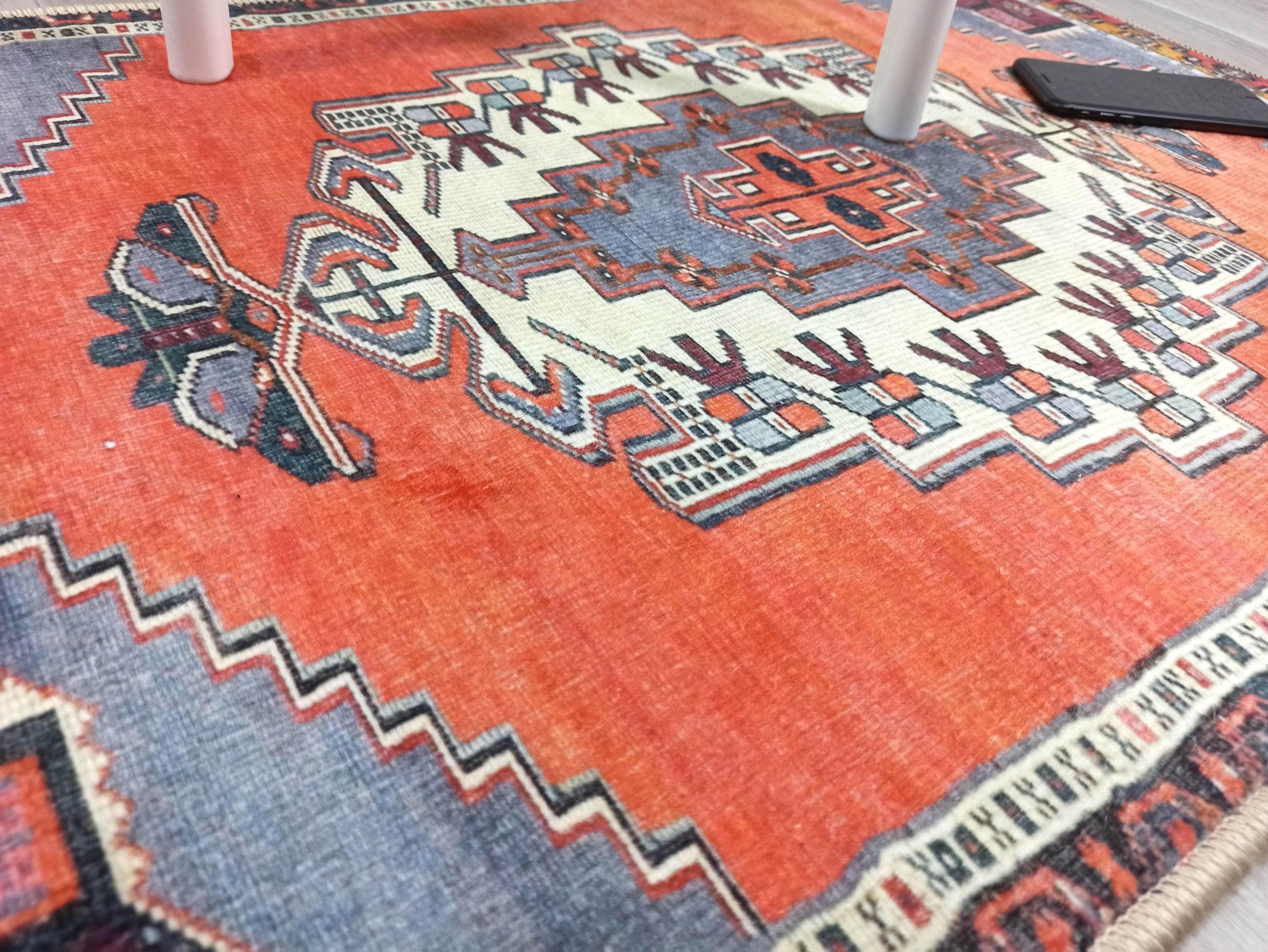 Kaci Brunt Orange Coral Turkish 2x3 Rug