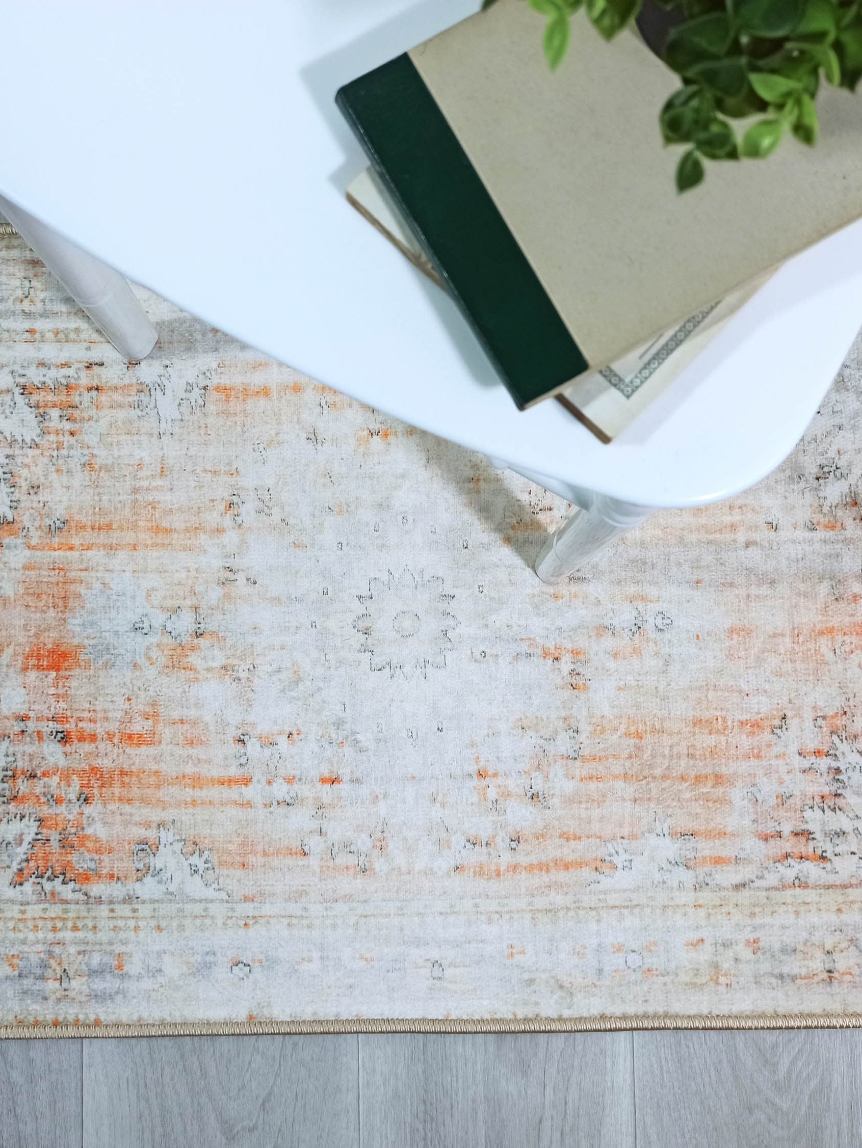 Makenna Orange Distressed Beige Turkish 2x3 Rug