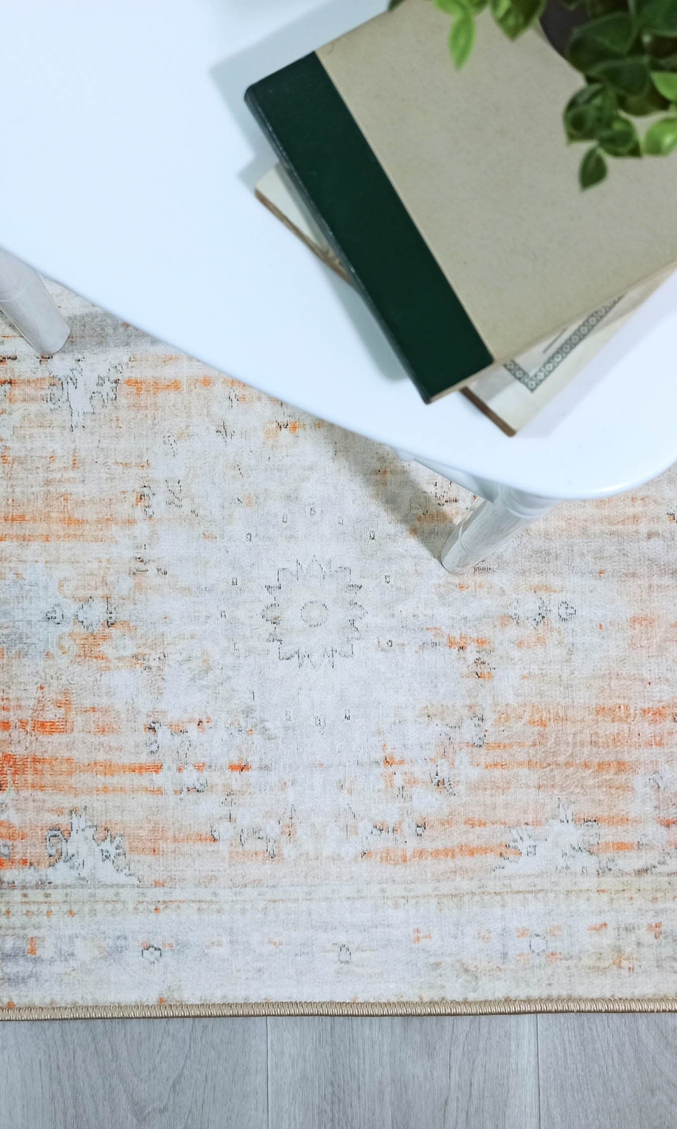 Makenna Orange Distressed Beige Turkish 2x3 Rug