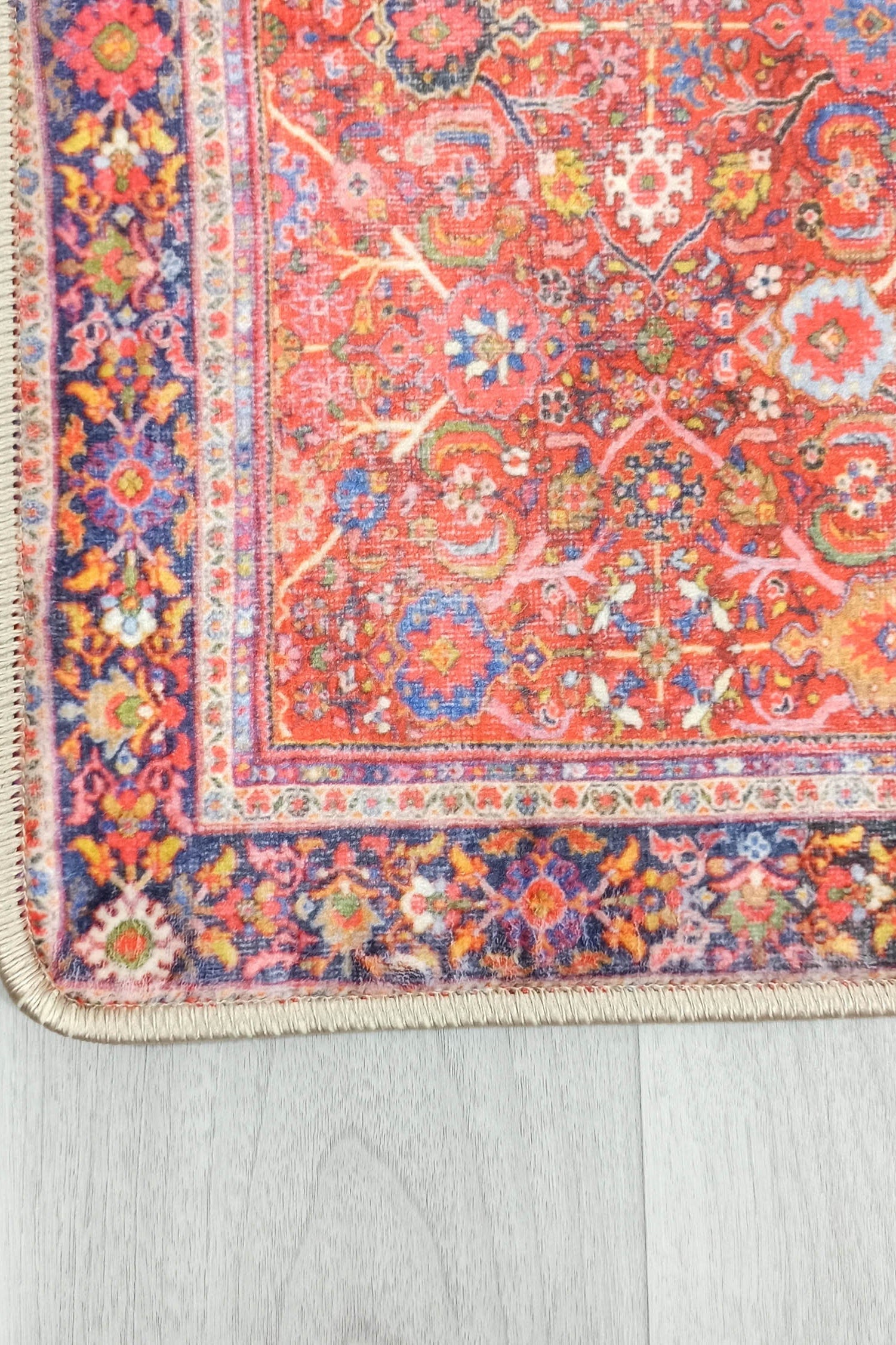 Vivi Red Orange Floral Turkish 2x3 Rug