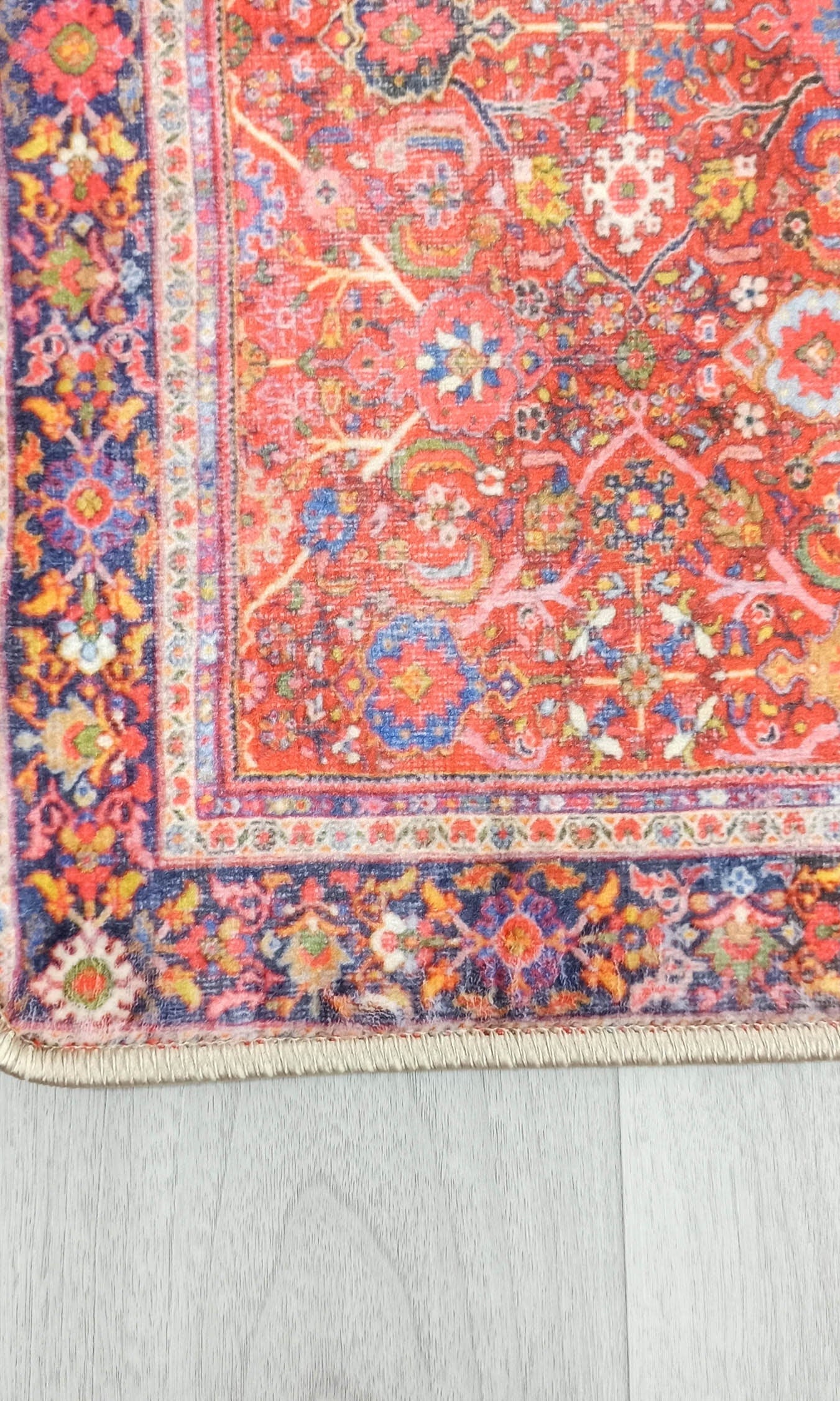 Vivi Red Orange Floral Turkish 2x3 Rug