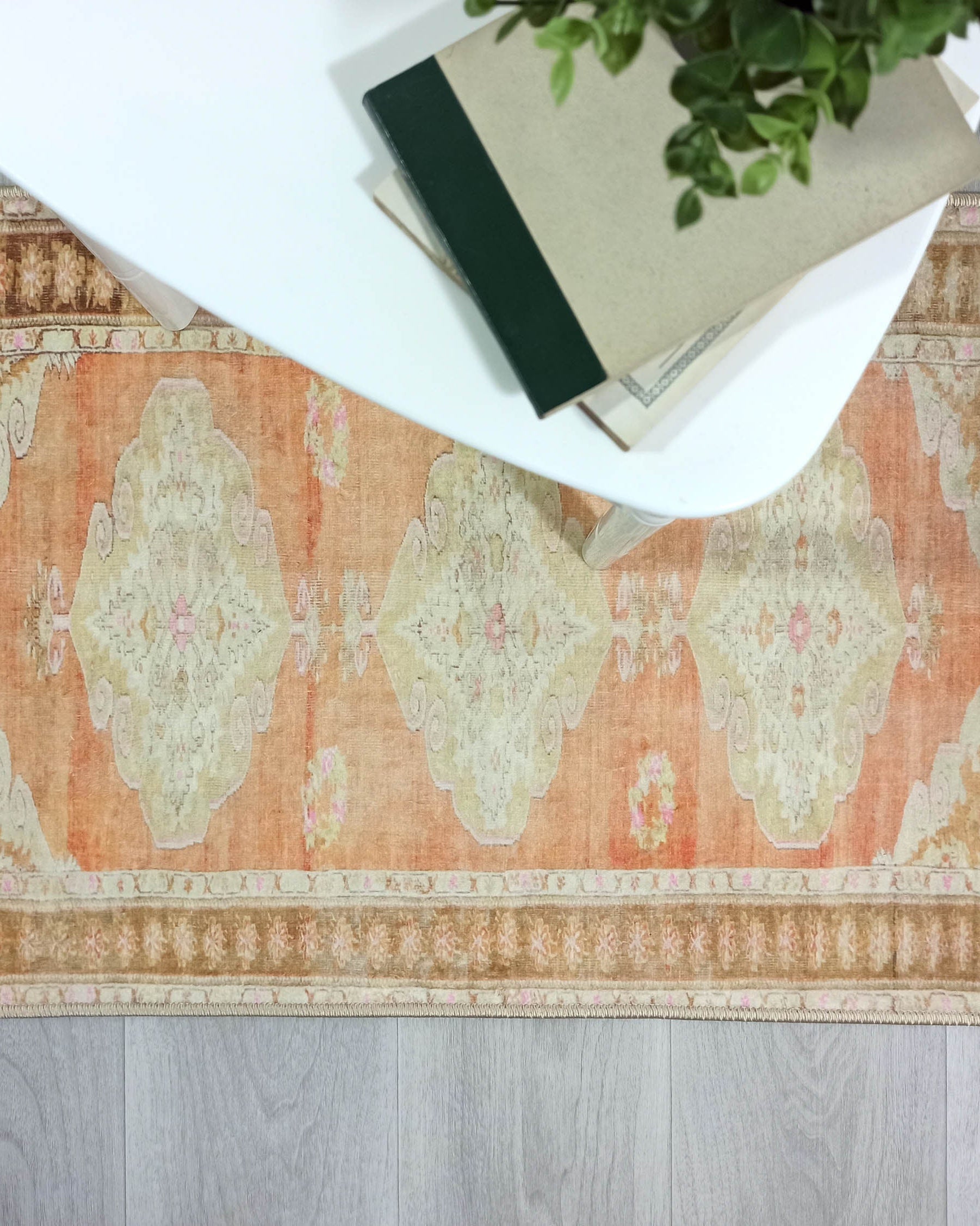 Layne Faded Orange Gold Beige Persian 2x3 Rug