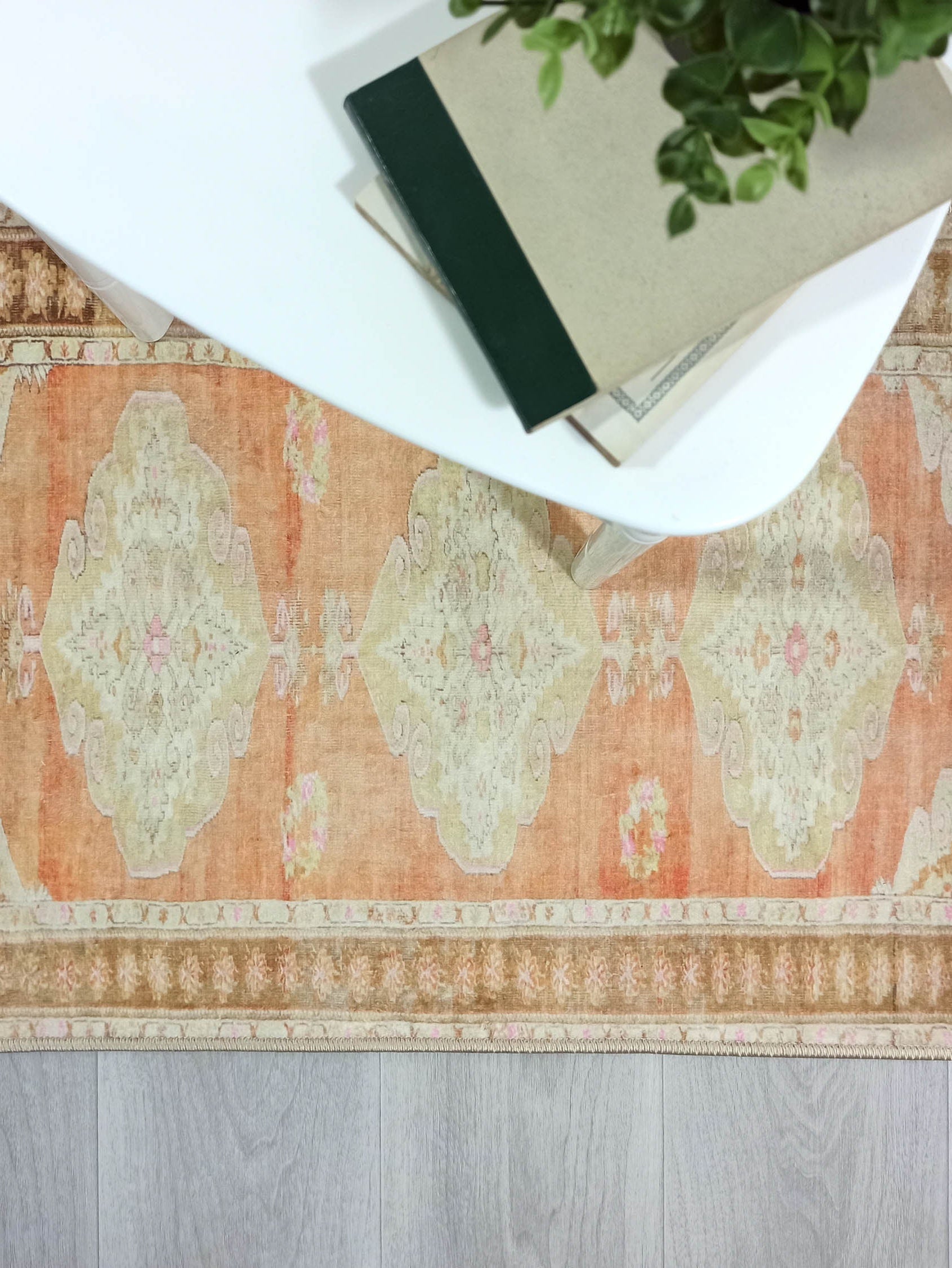 Layne Faded Orange Gold Beige Persian 2x3 Rug