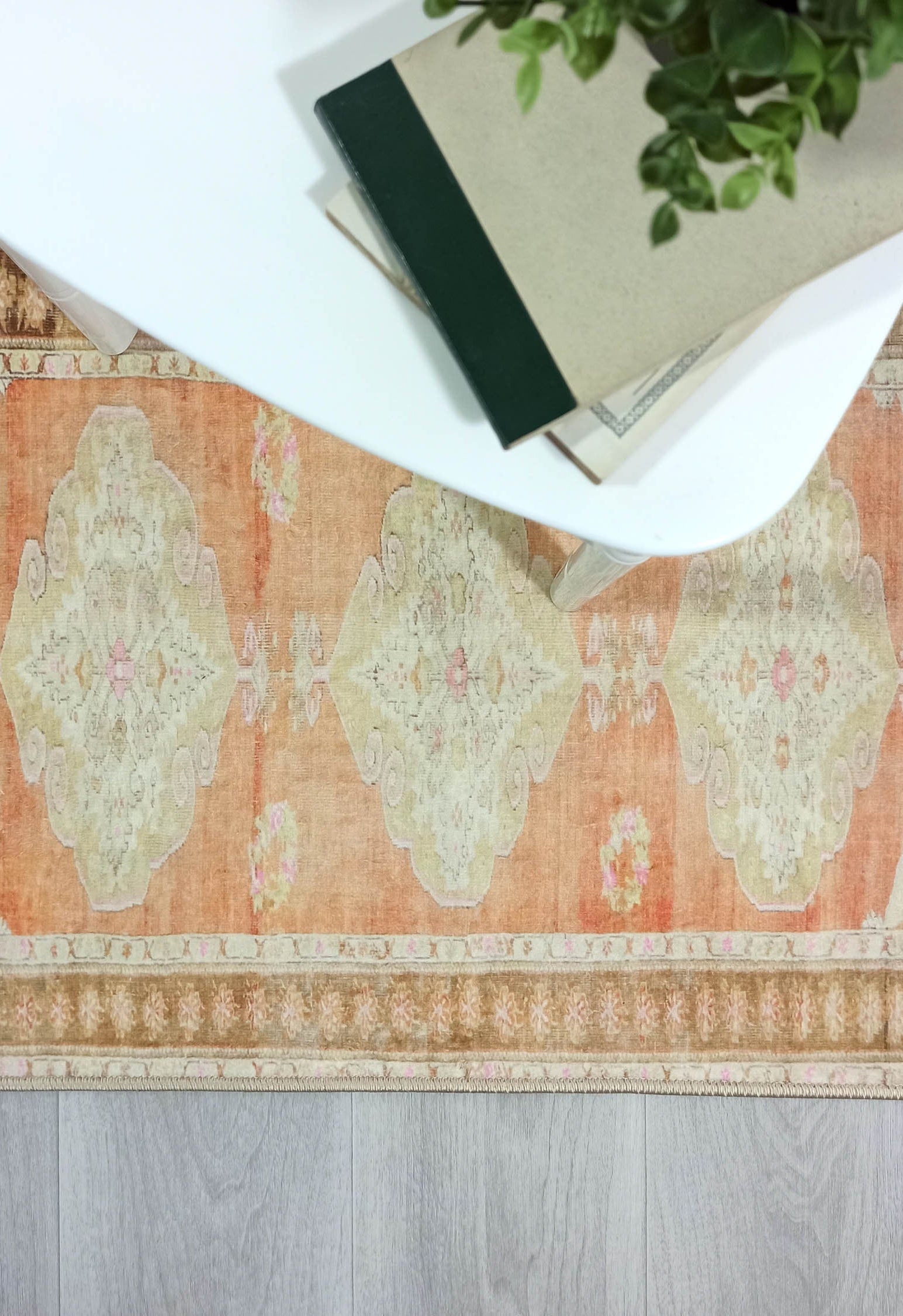 Layne Faded Orange Gold Beige Persian 2x3 Rug