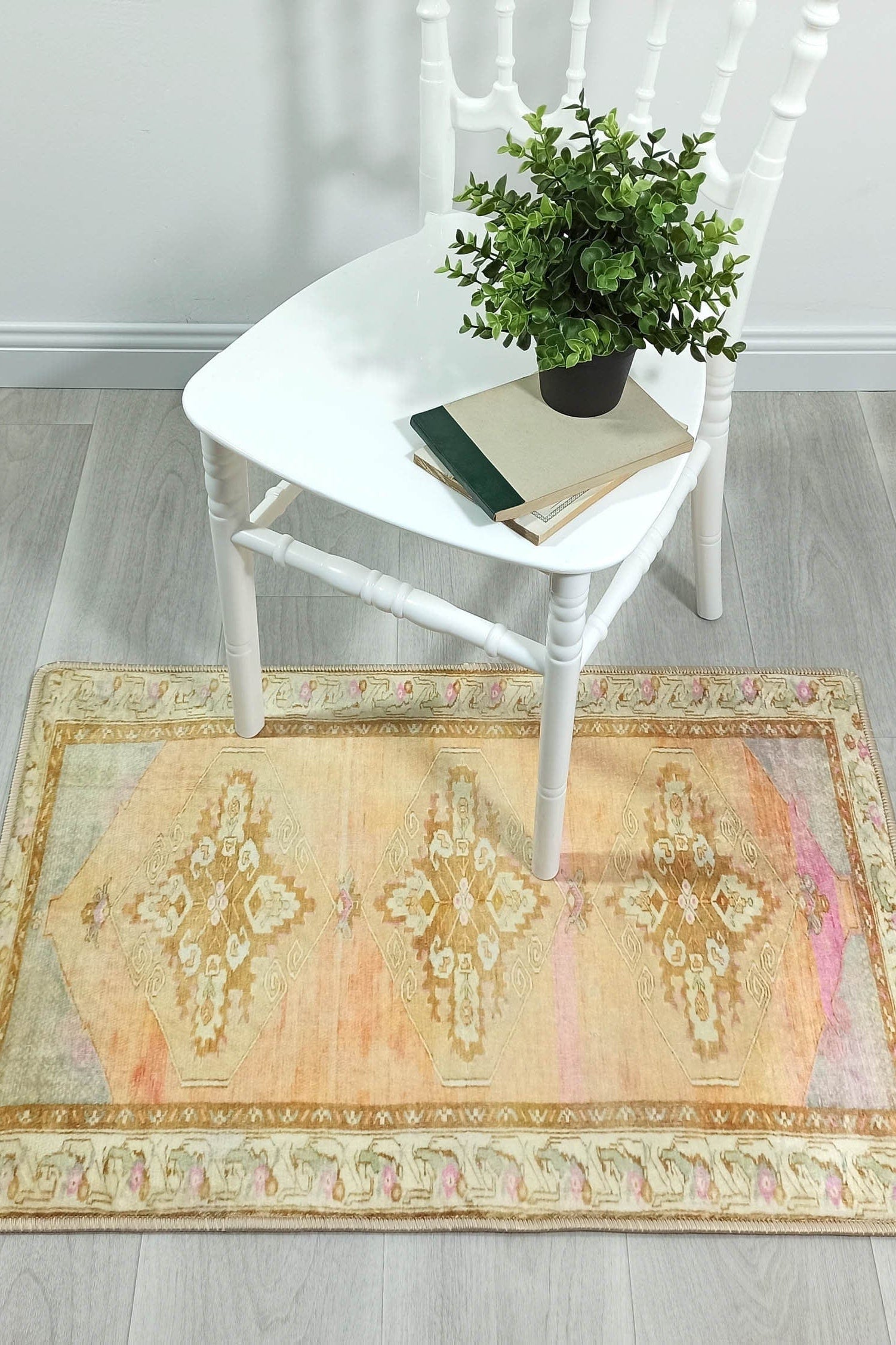 Jurnee Faded Orange Yellow Persian 2x3 Rug