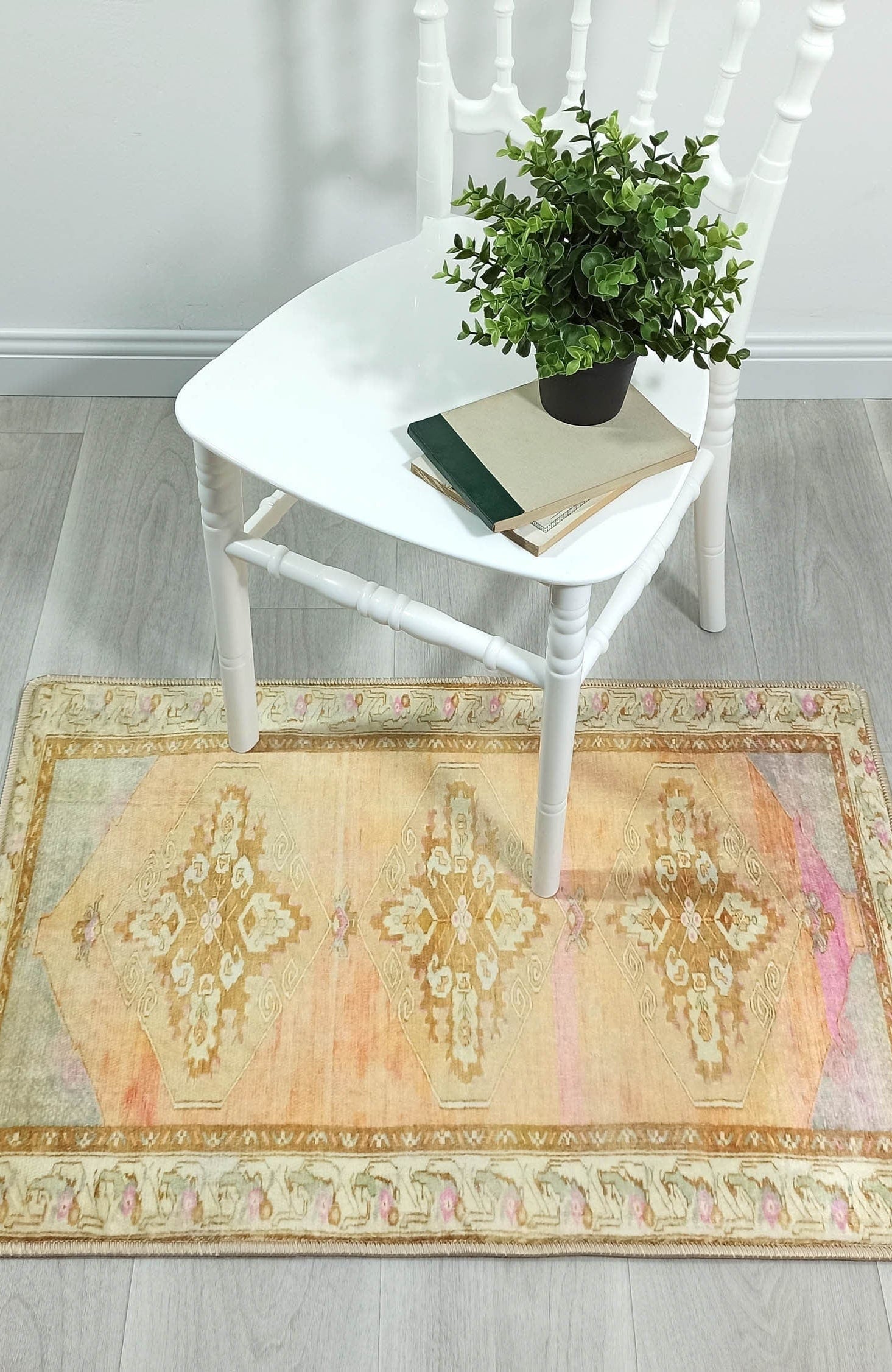 Jurnee Faded Orange Yellow Persian 2x3 Rug