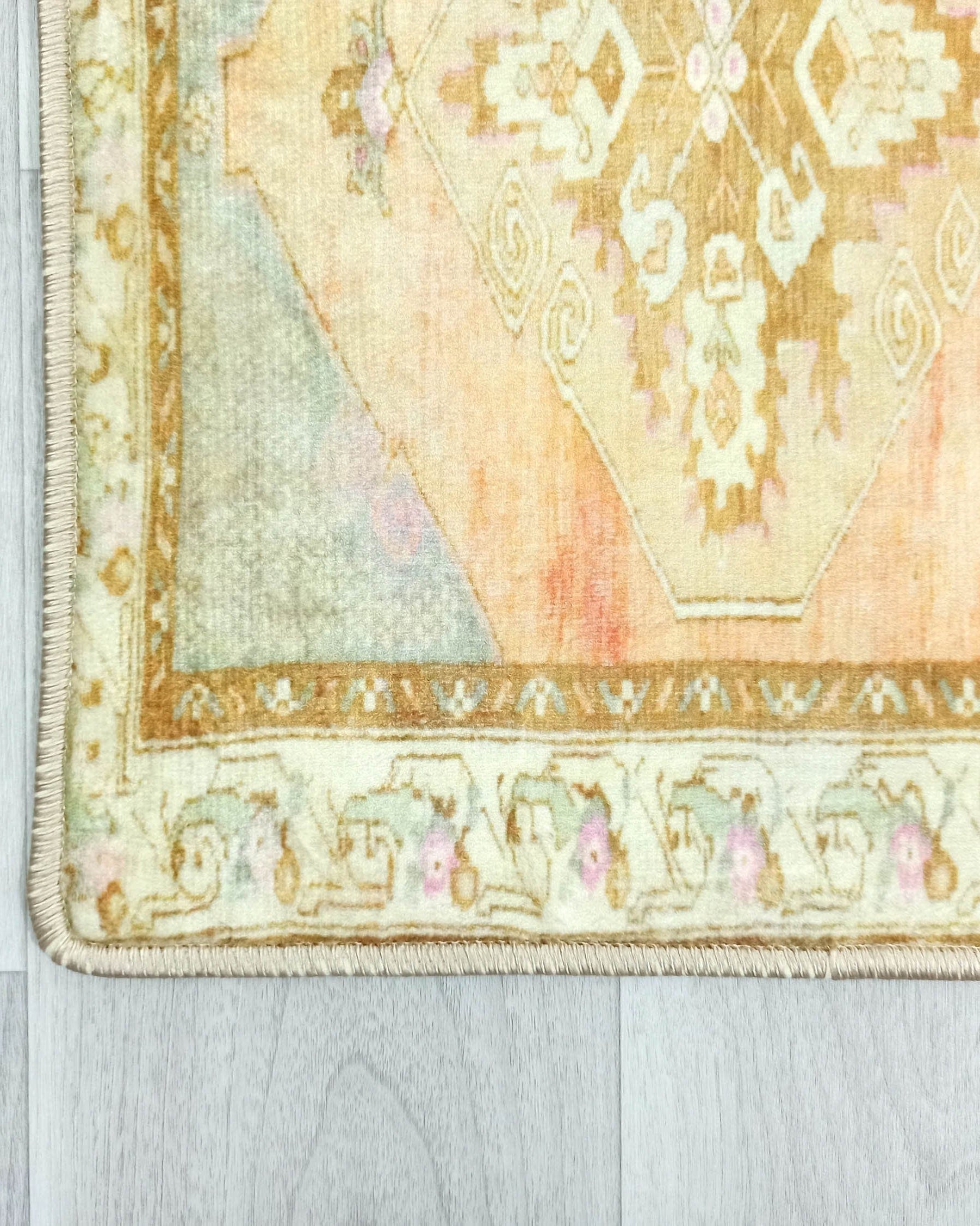 Jurnee Faded Orange Yellow Persian 2x3 Rug