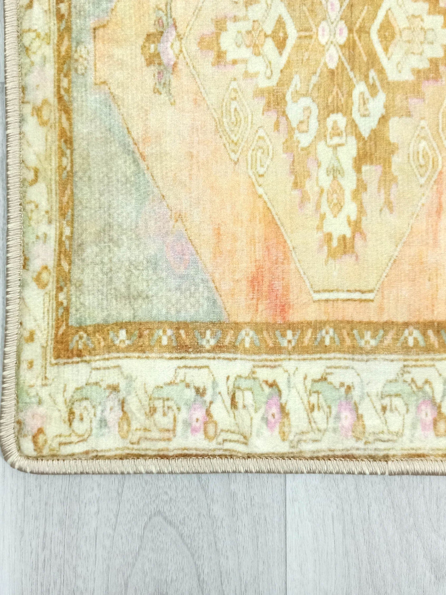 Jurnee Faded Orange Yellow Persian 2x3 Rug