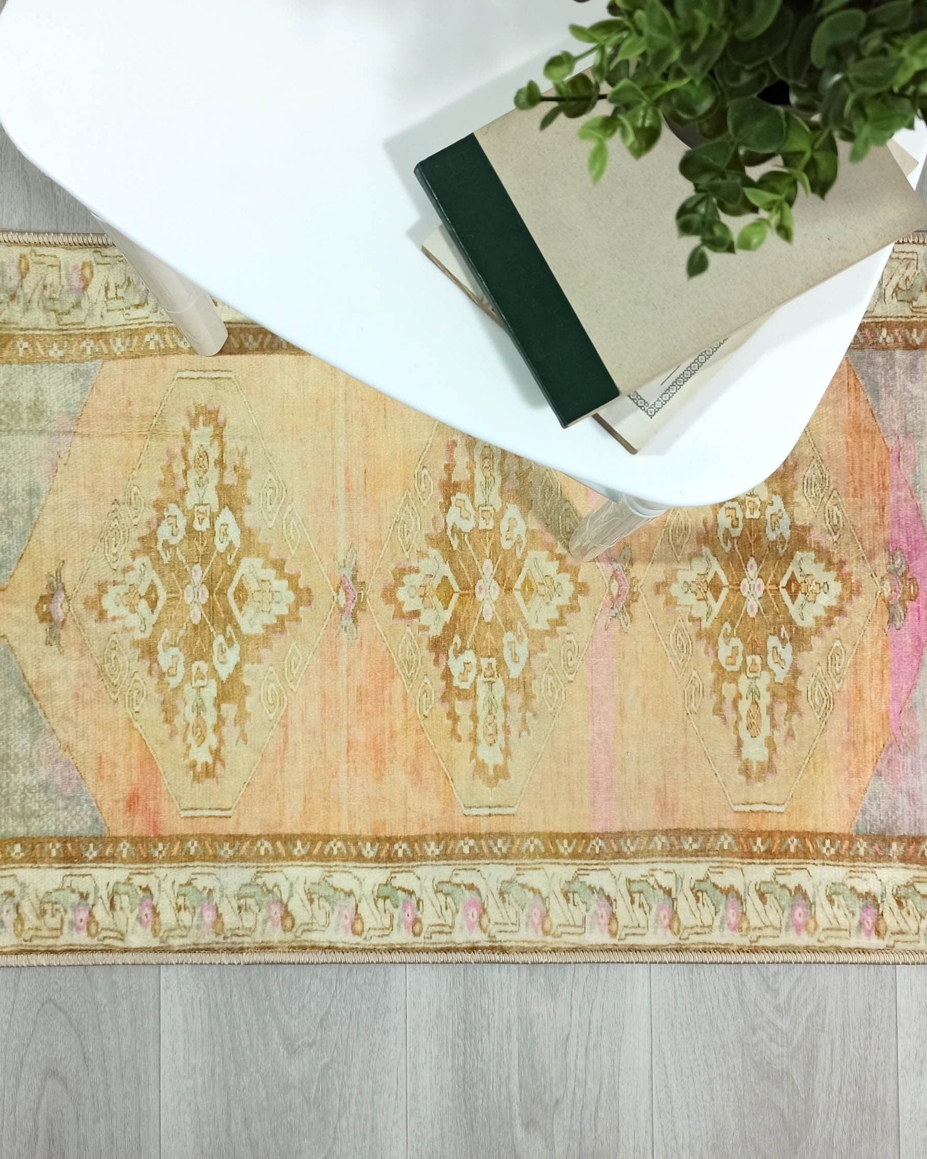 Jurnee Faded Orange Yellow Persian 2x3 Rug