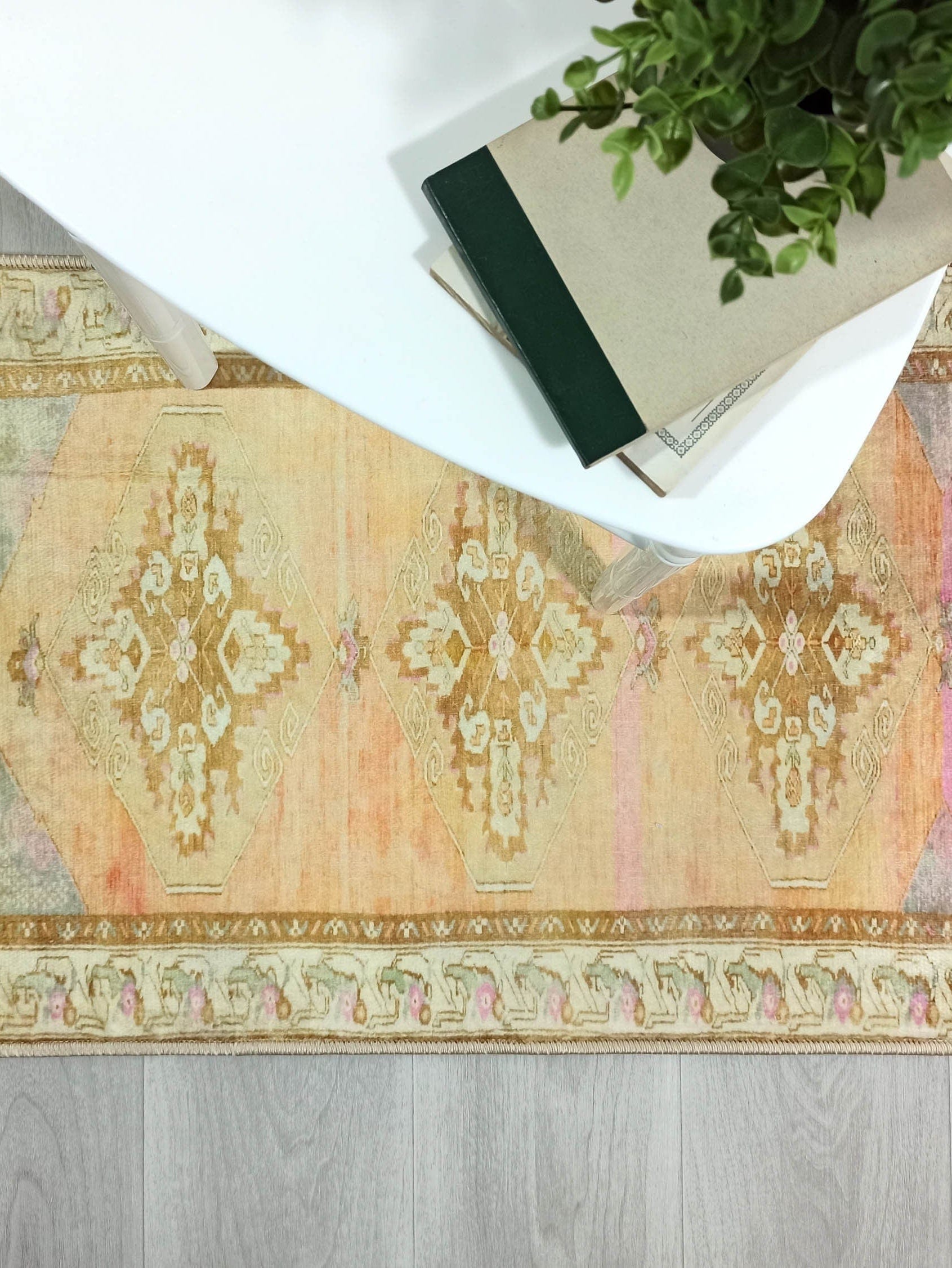 Jurnee Faded Orange Yellow Persian 2x3 Rug