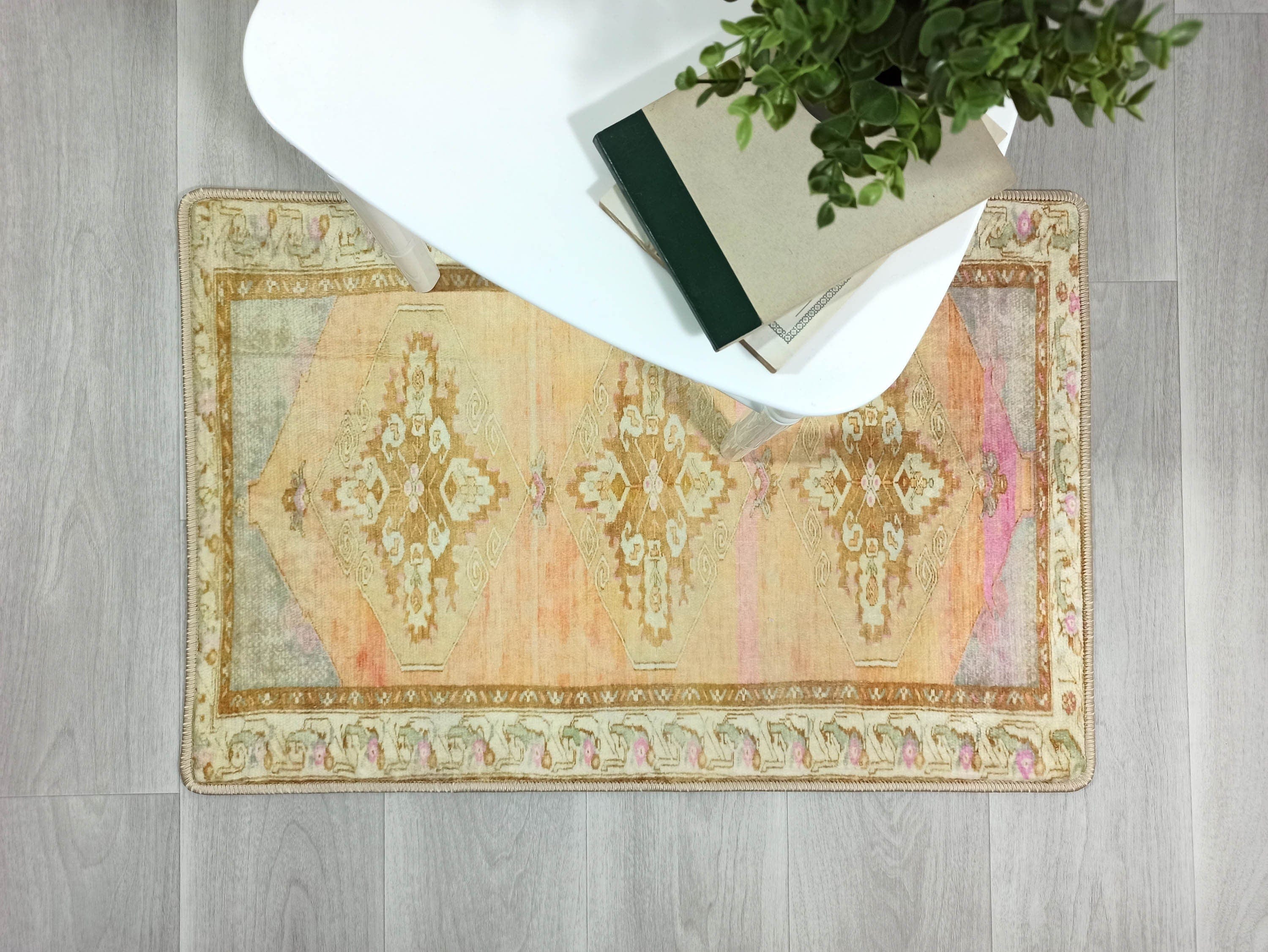 Jurnee Faded Orange Yellow Persian 2x3 Rug