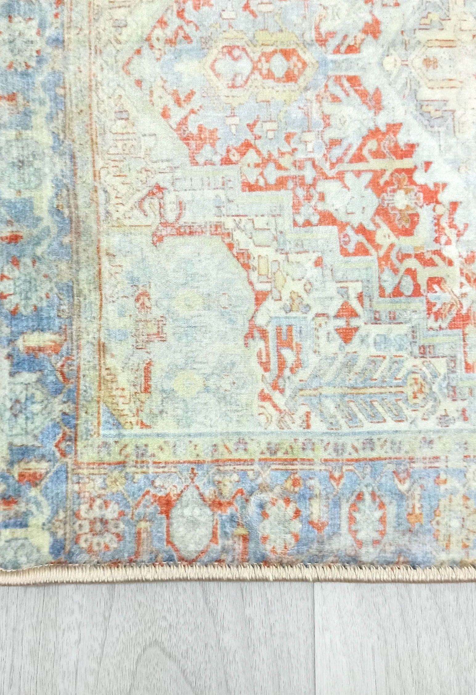 Kyler Faded Blue Orange Persian Small 2x3 Rug