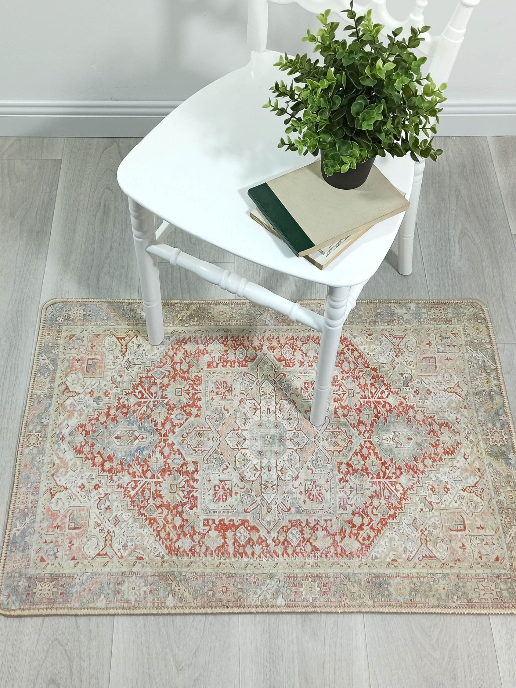 Atlas Faded Burnt Orange Heriz Persian 2x3 Rug