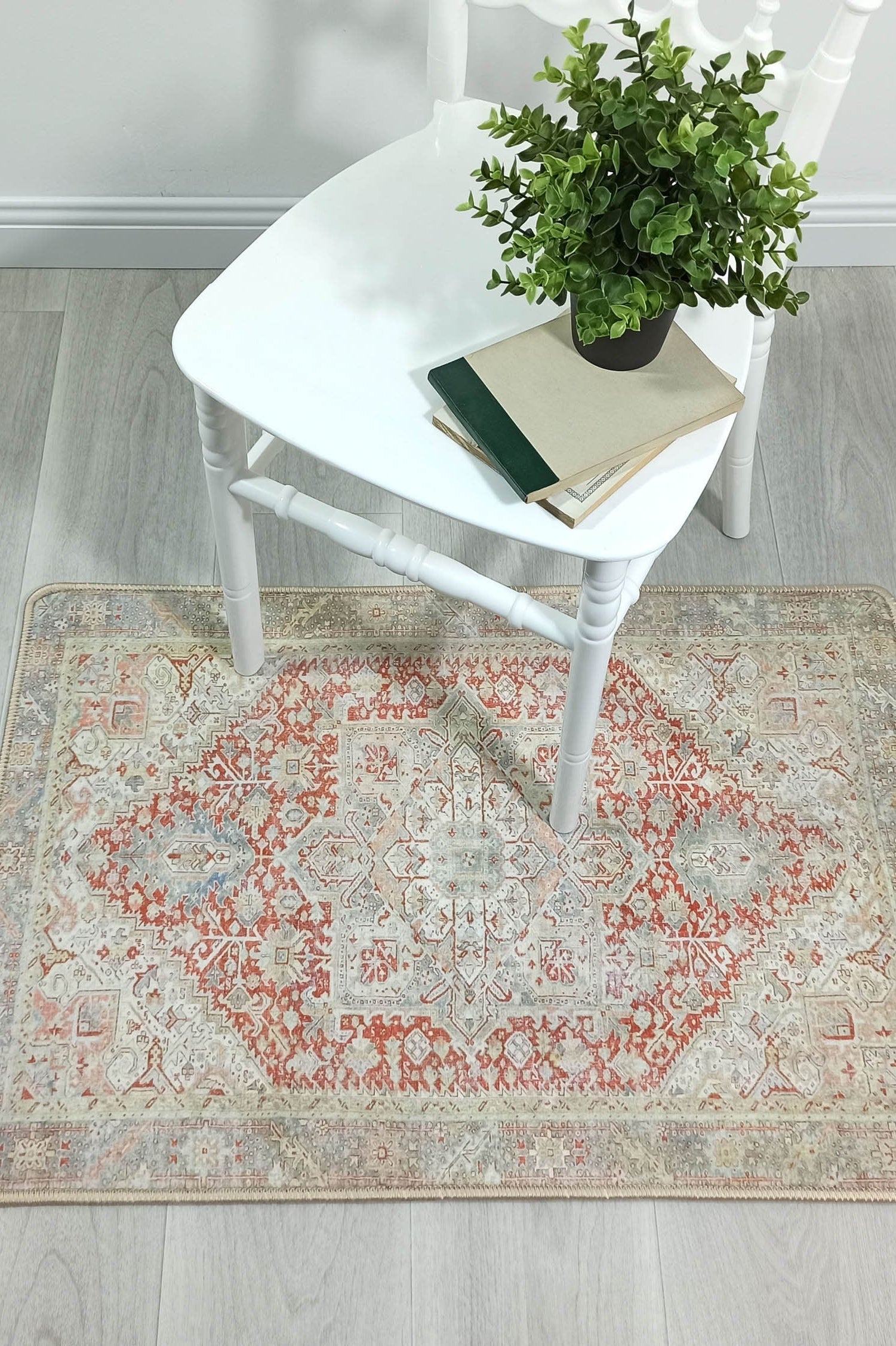 Atlas Faded Burnt Orange Heriz Persian 2x3 Rug