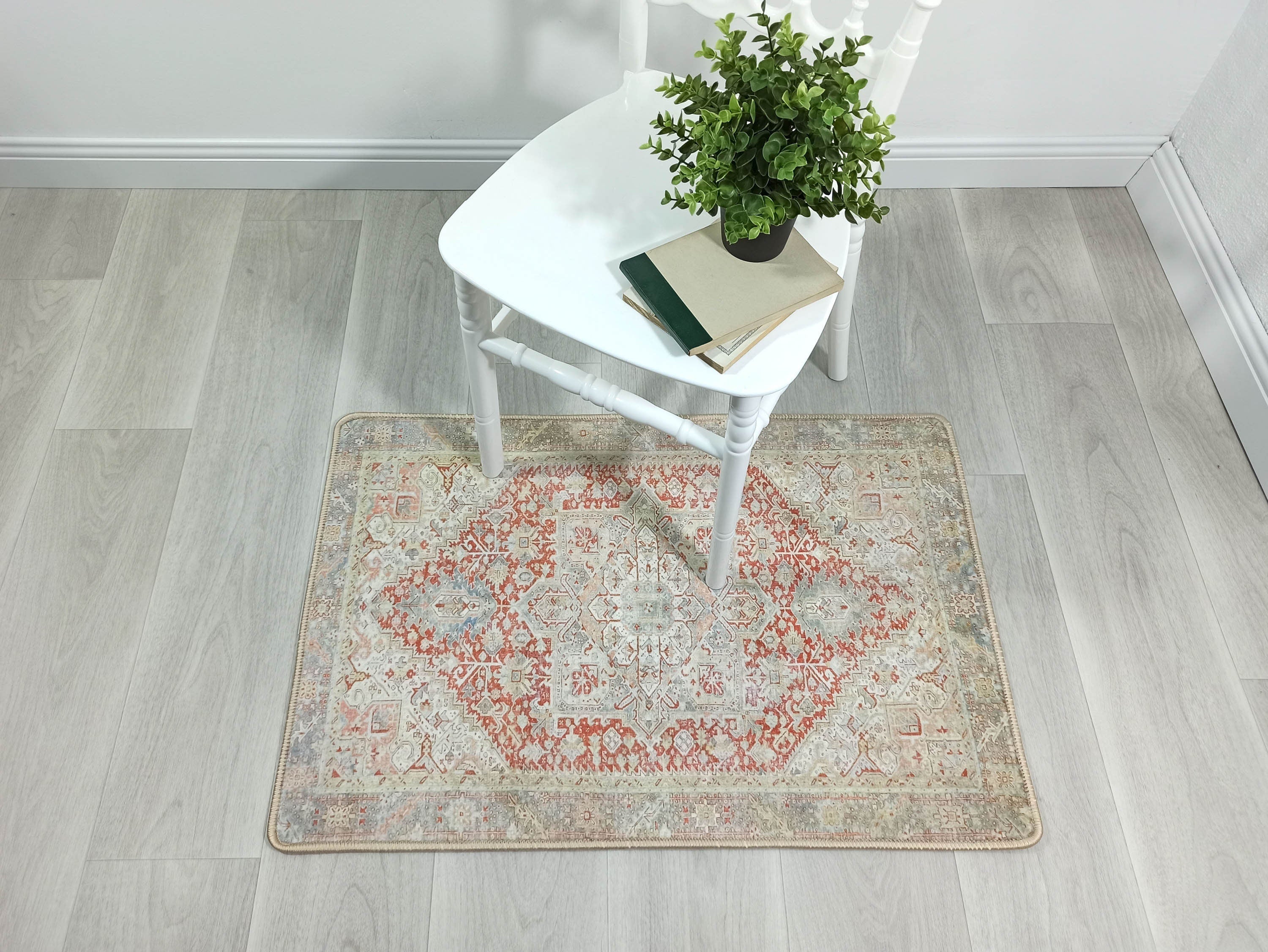 Atlas Faded Burnt Orange Heriz Persian 2x3 Rug