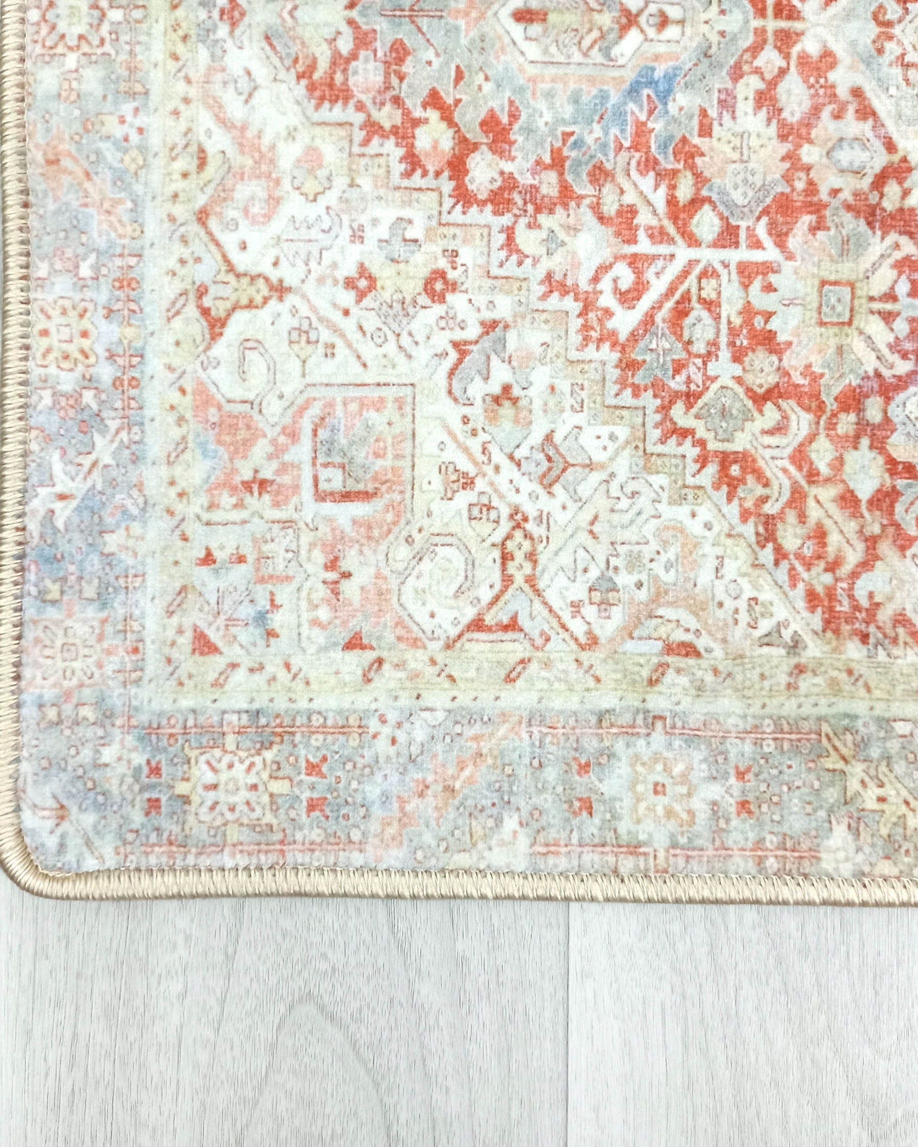 Atlas Faded Burnt Orange Heriz Persian 2x3 Rug
