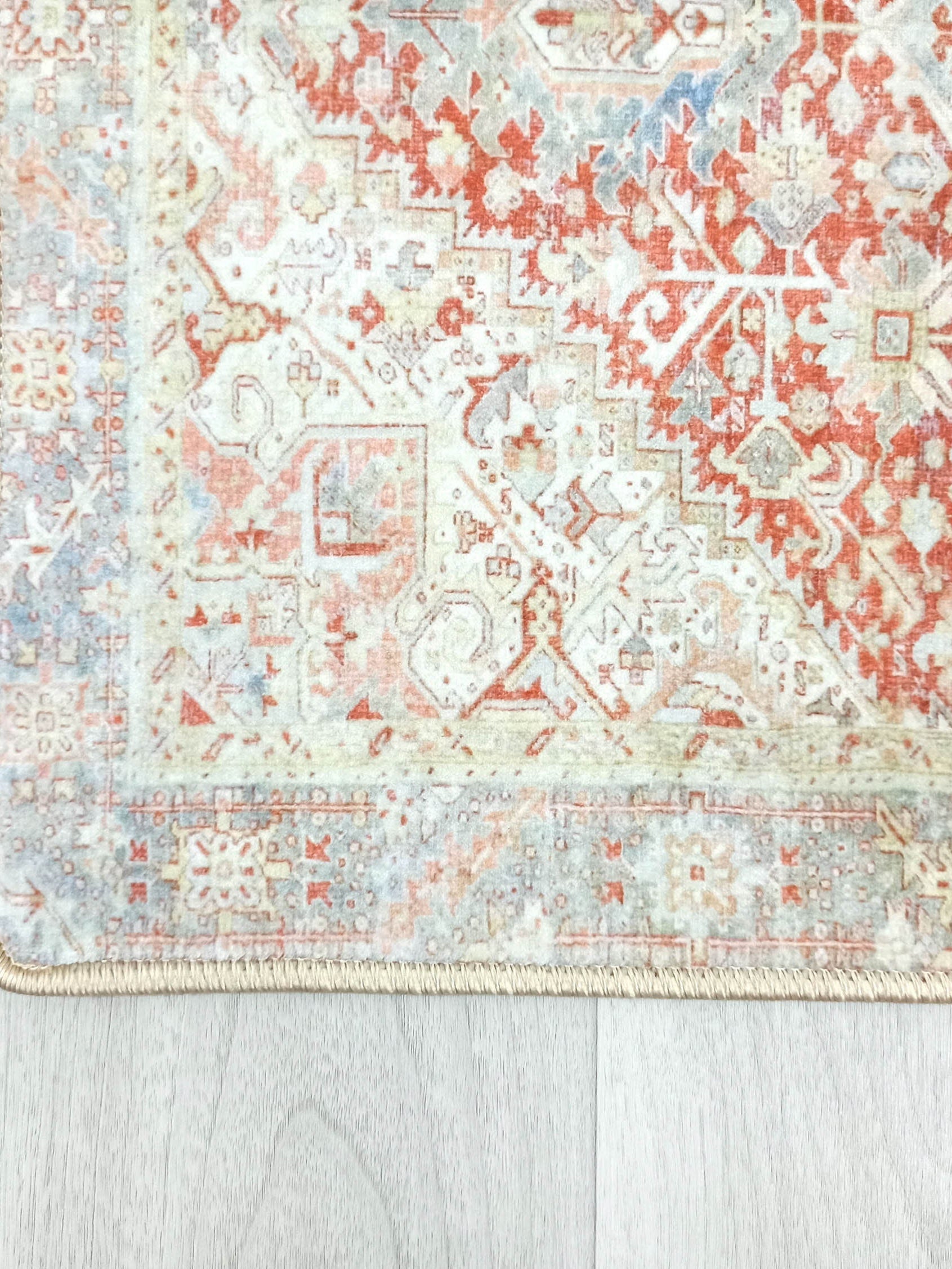 Atlas Faded Burnt Orange Heriz Persian 2x3 Rug