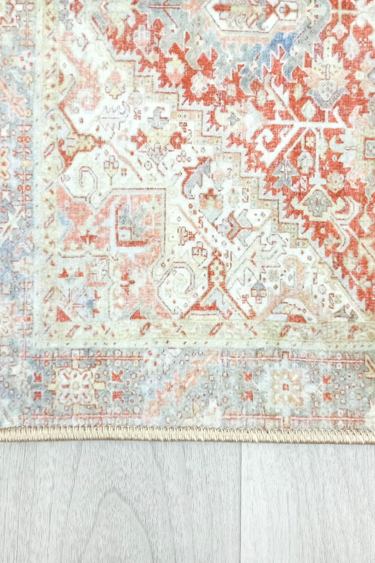 Atlas Faded Burnt Orange Heriz Persian 2x3 Rug