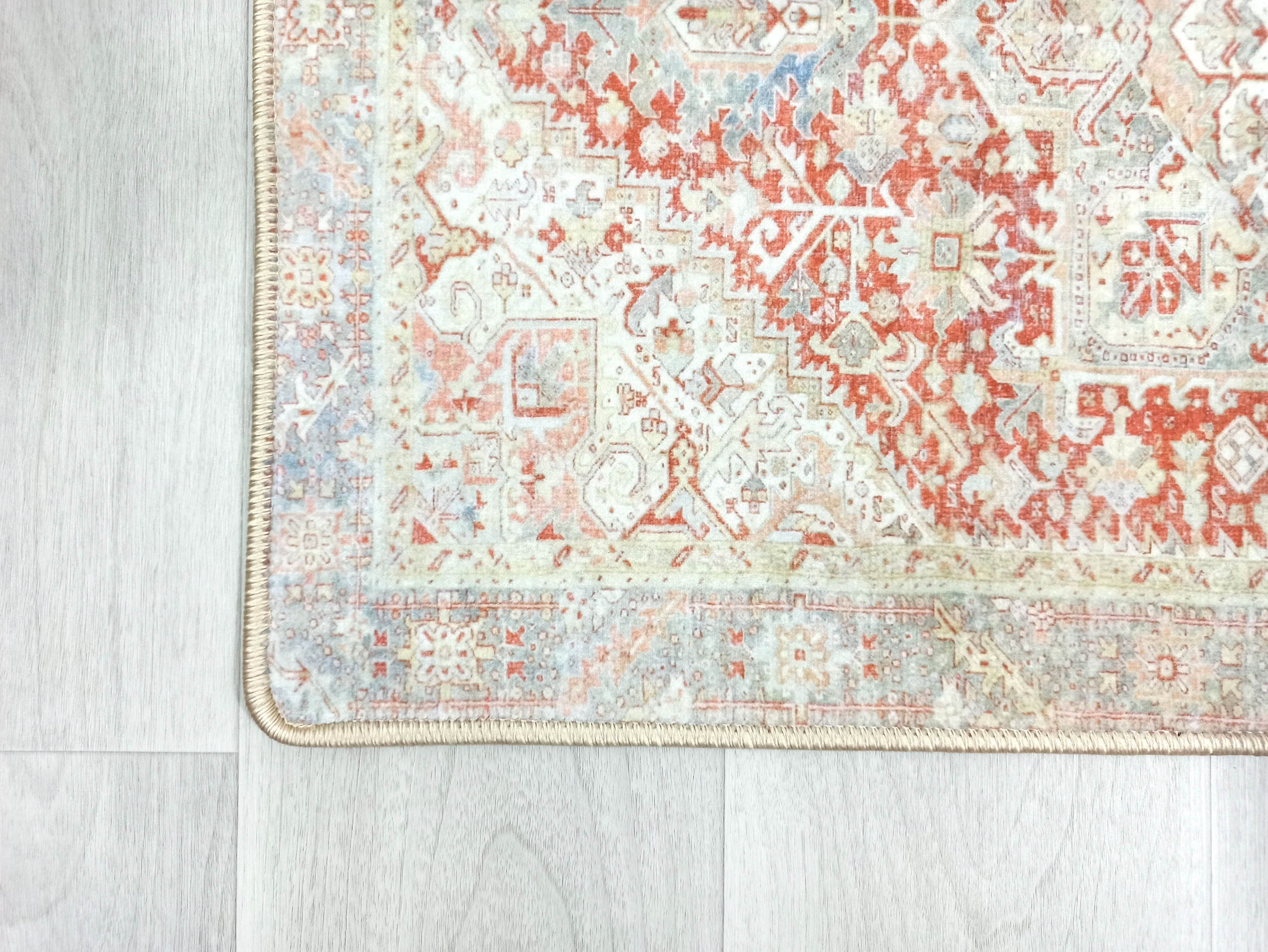 Atlas Faded Burnt Orange Heriz Persian 2x3 Rug