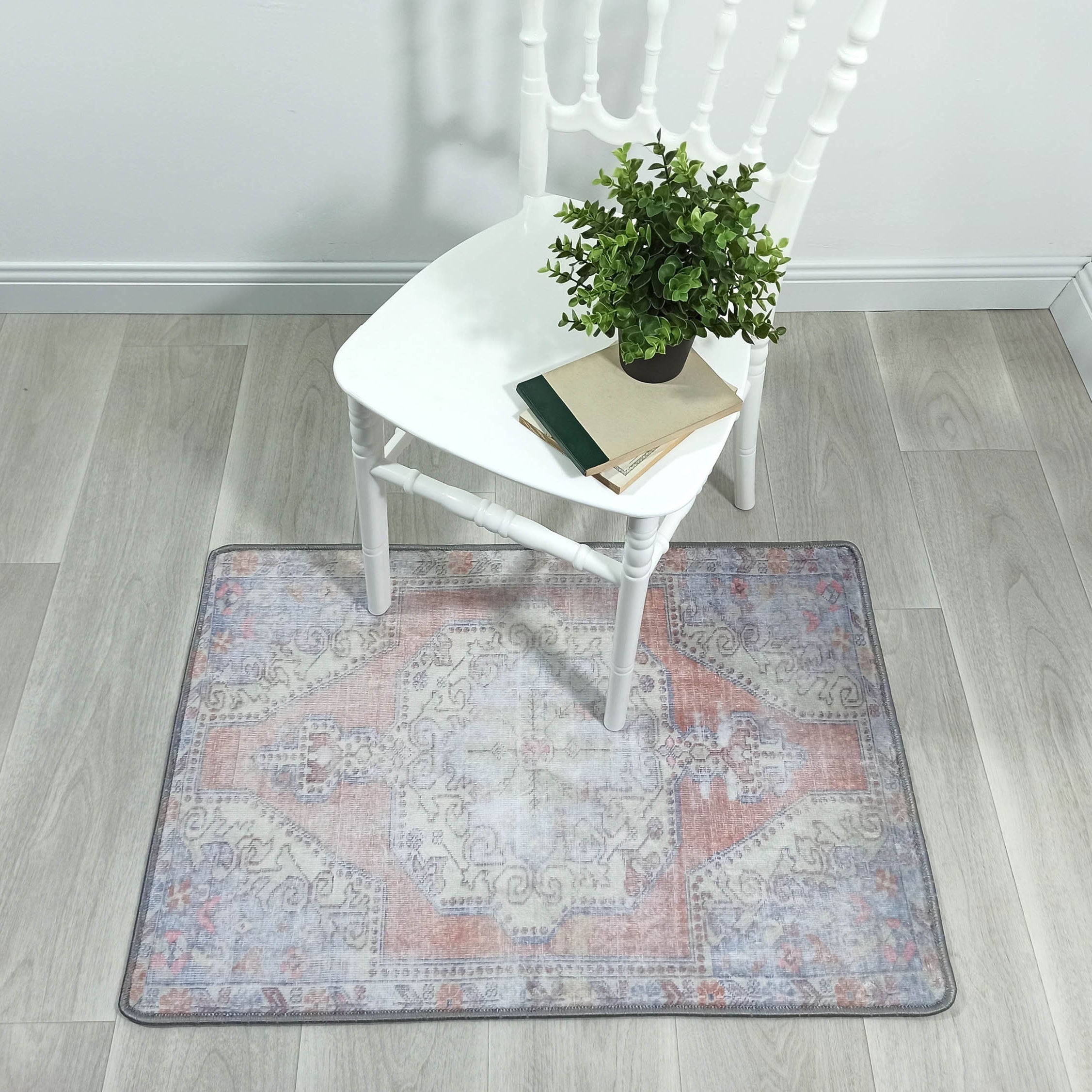 Eira Faded Orange Blue Oushak 2x3 Rug