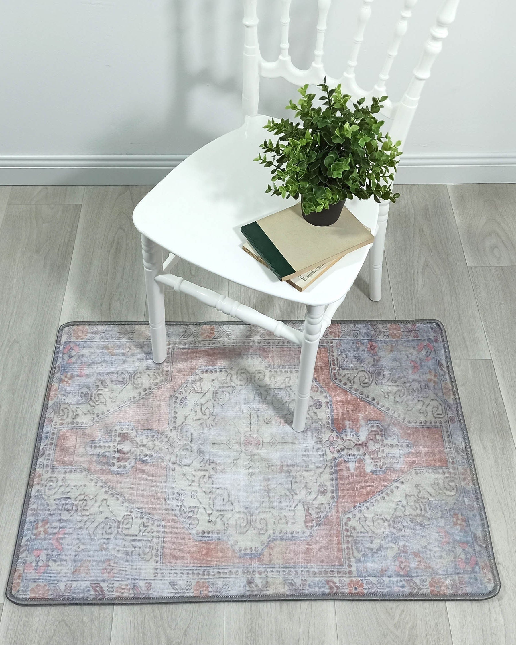 Eira Faded Orange Blue Oushak 2x3 Rug