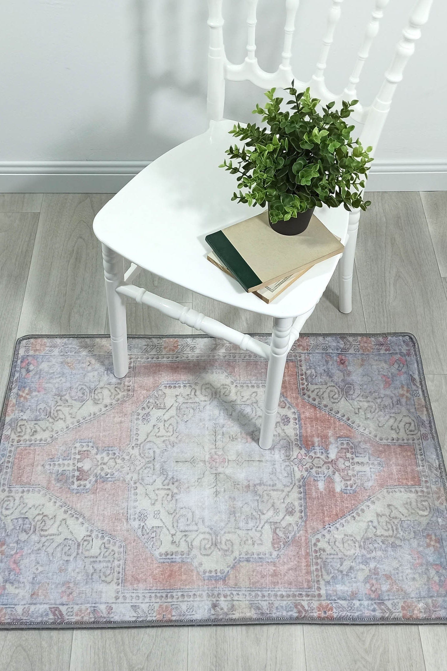 Eira Faded Orange Blue Oushak 2x3 Rug