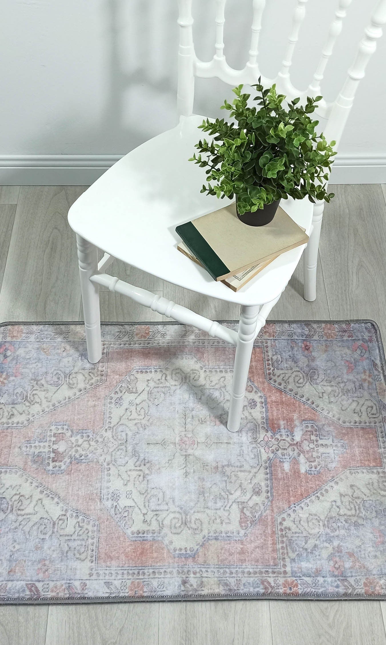 Eira Faded Orange Blue Oushak 2x3 Rug