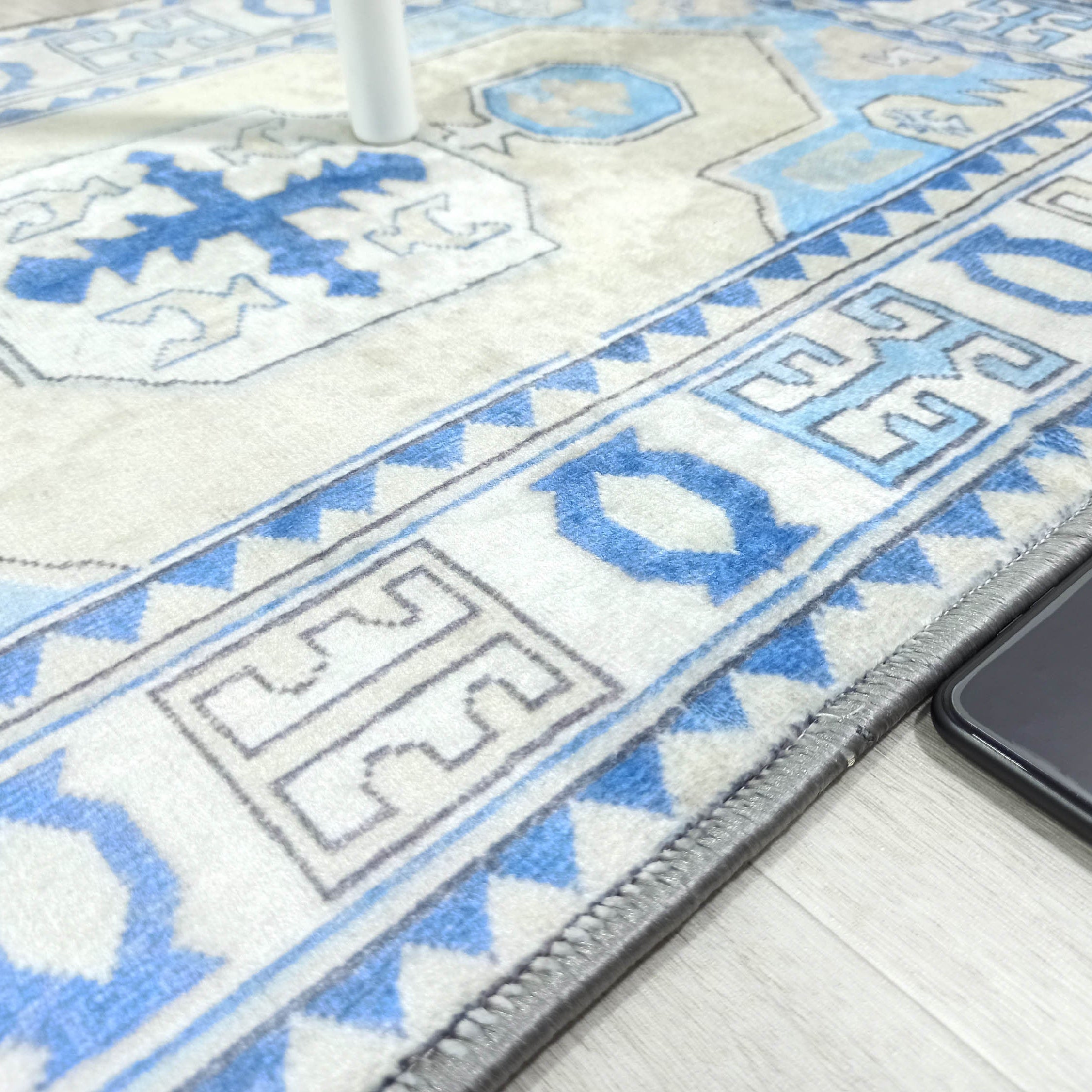 Lani Blue Beige Geometric Turkish 2x3 Rug