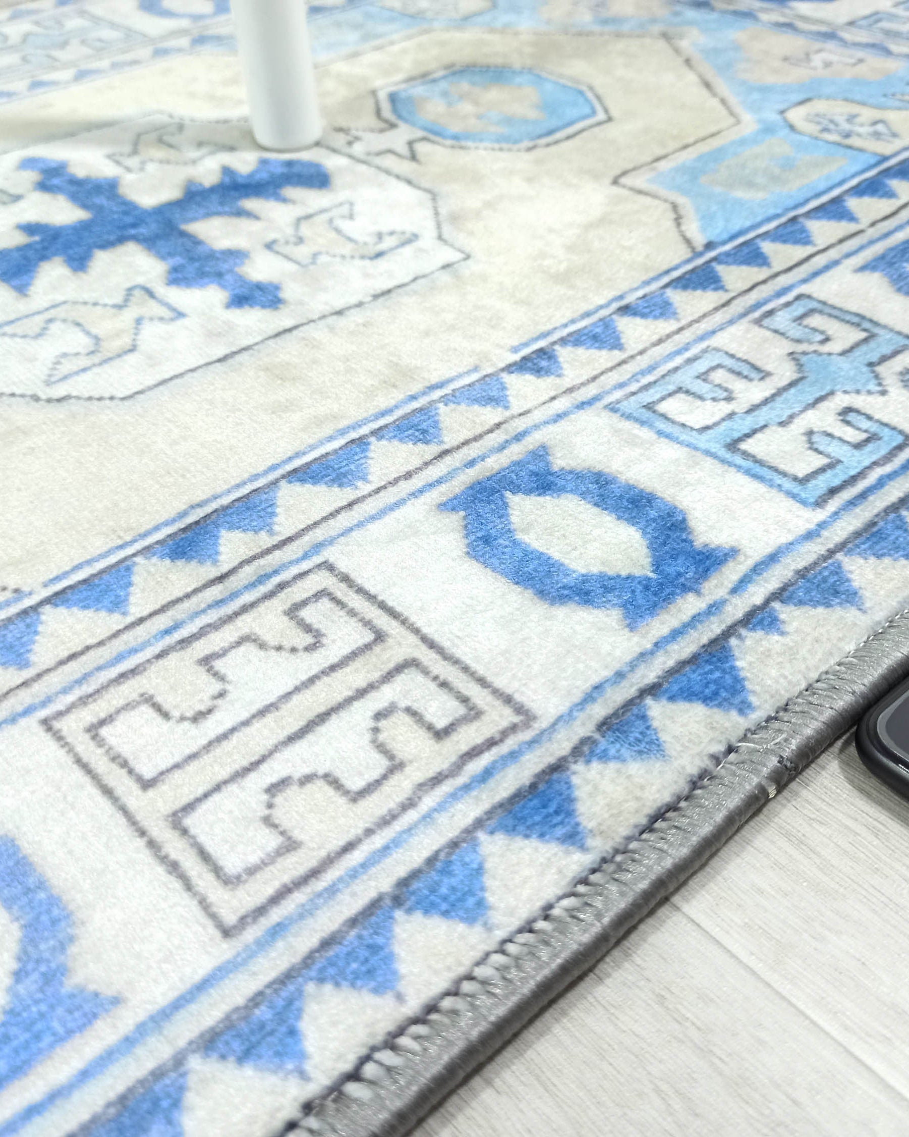 Lani Blue Beige Geometric Turkish 2x3 Rug