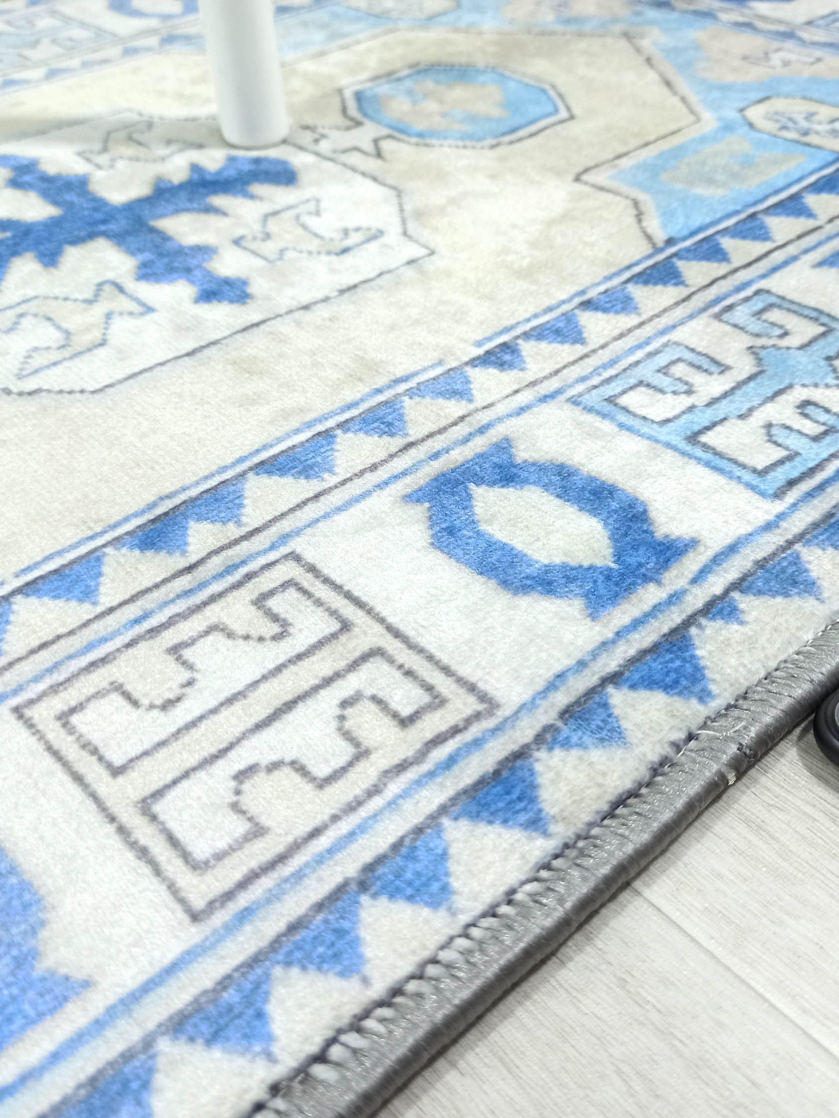 Lani Blue Beige Geometric Turkish 2x3 Rug