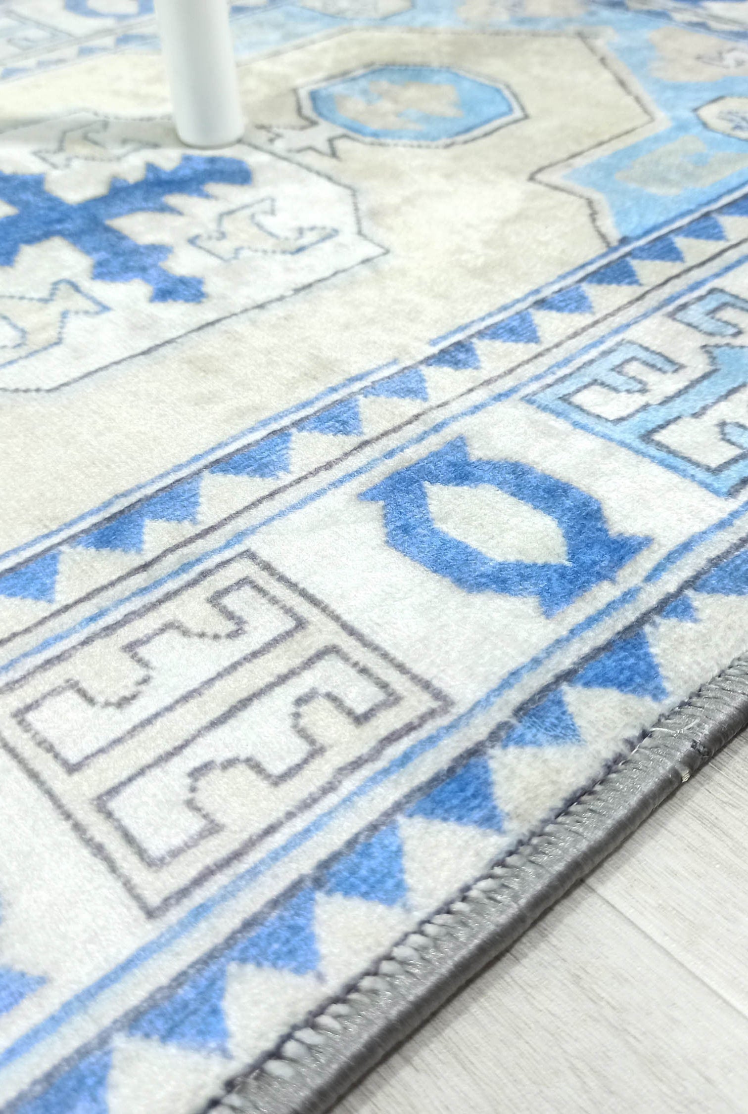 Lani Blue Beige Geometric Turkish 2x3 Rug