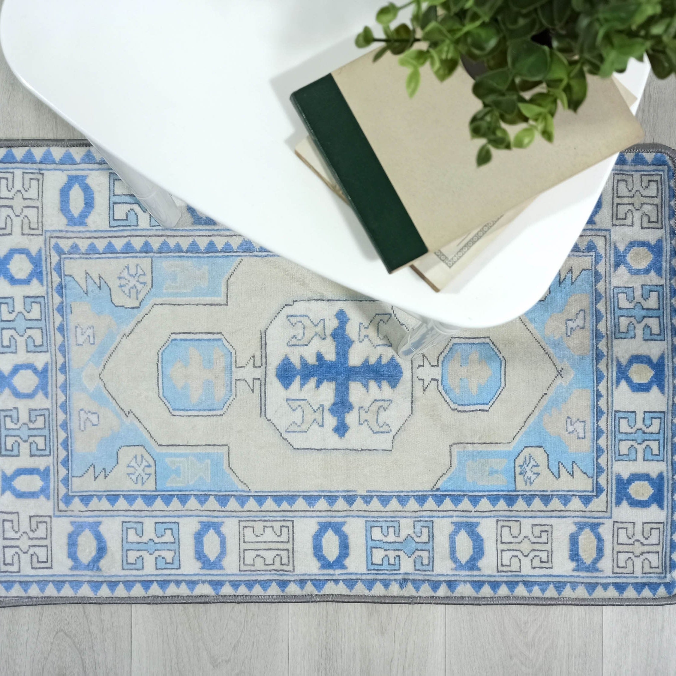Lani Blue Beige Geometric Turkish 2x3 Rug