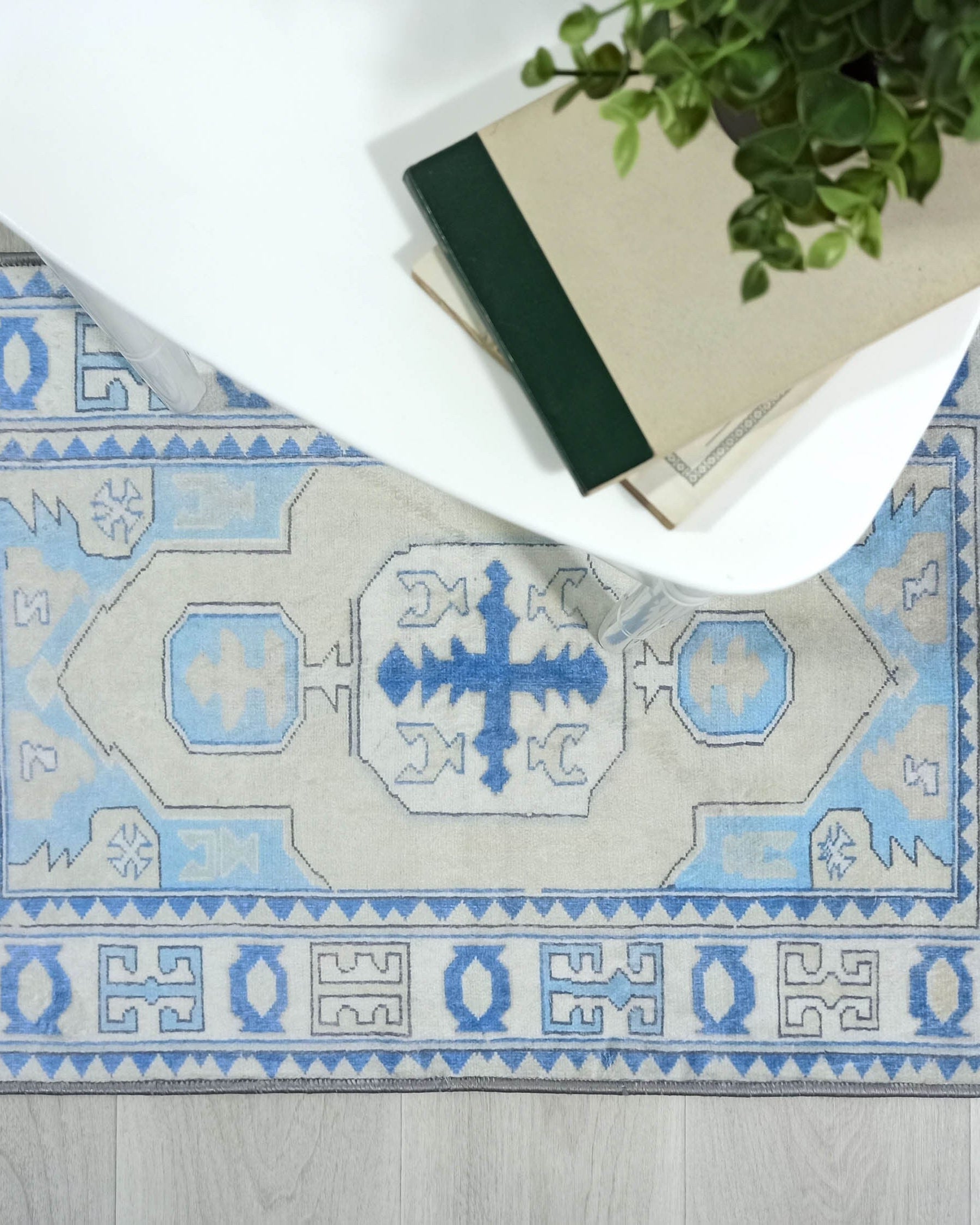 Lani Blue Beige Geometric Turkish 2x3 Rug