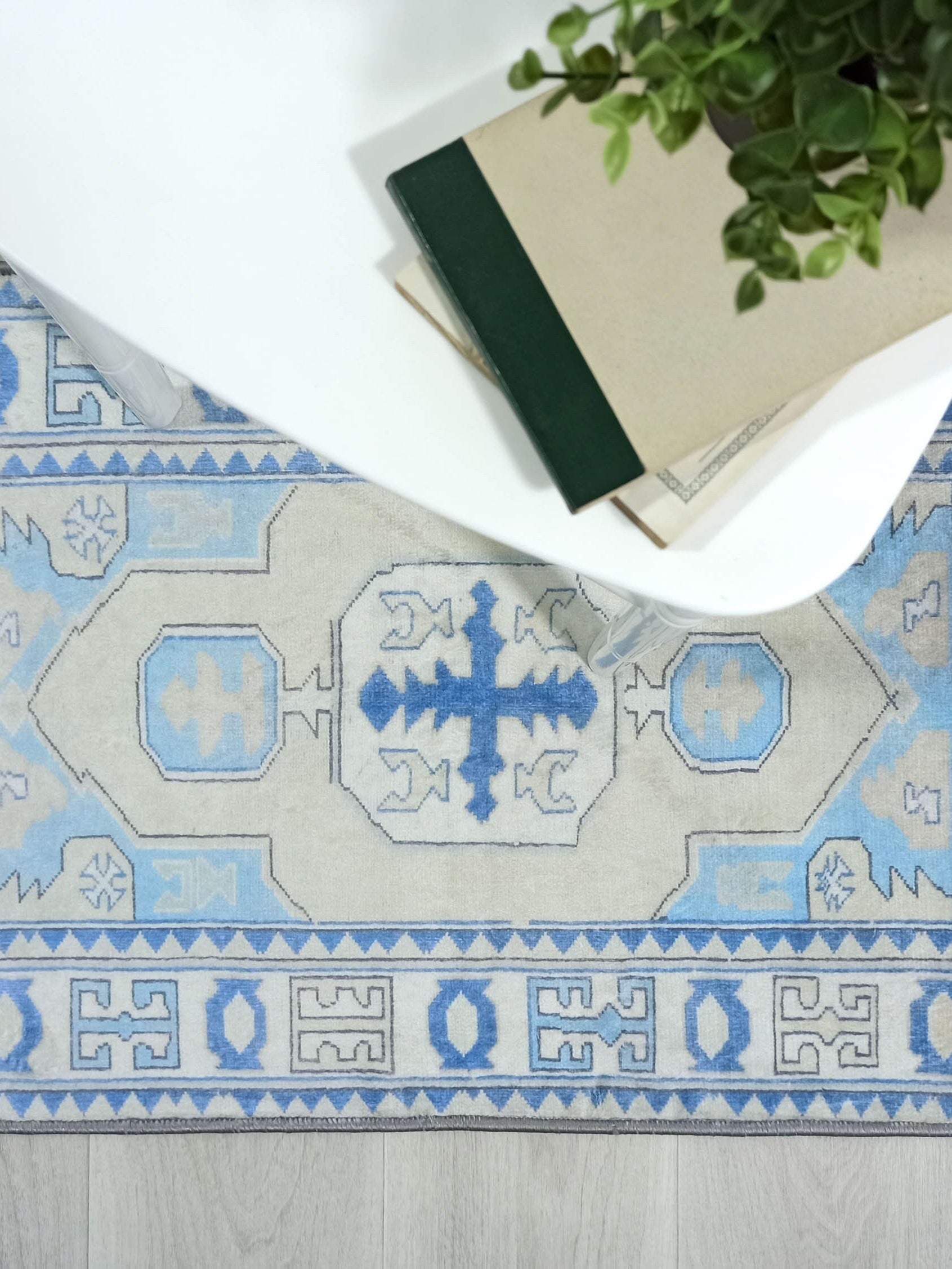 Lani Blue Beige Geometric Turkish 2x3 Rug