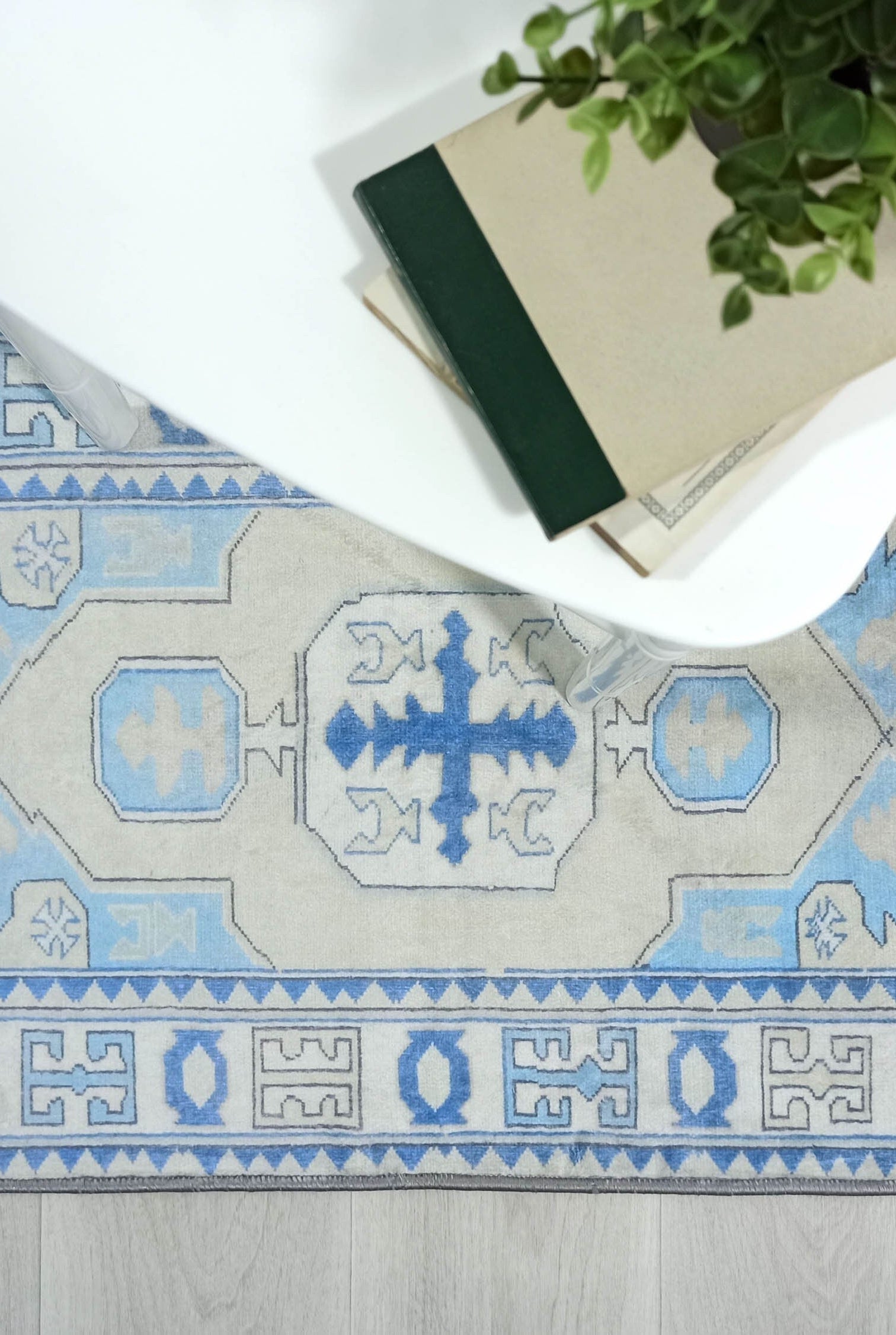 Lani Blue Beige Geometric Turkish 2x3 Rug