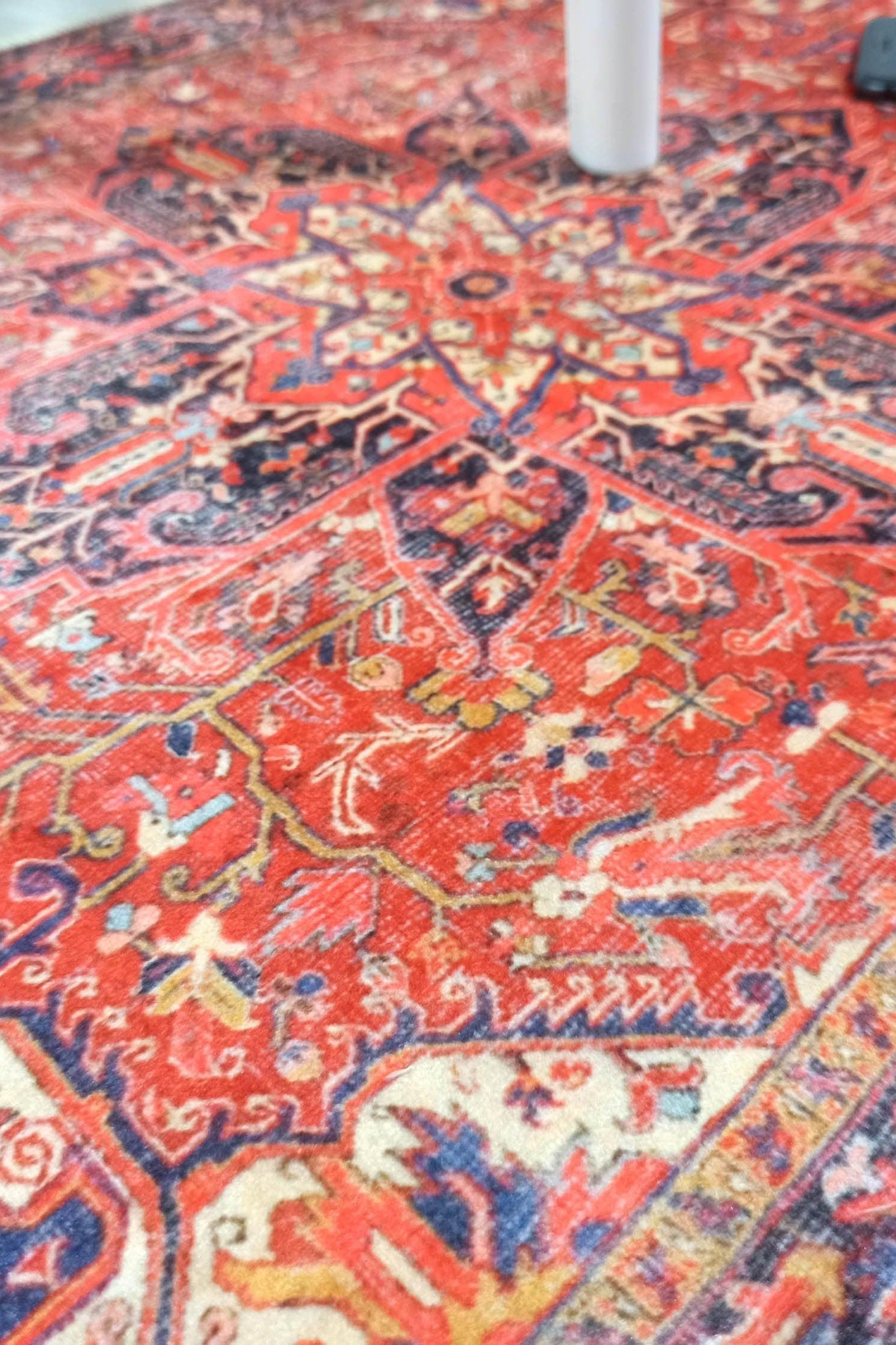 Emery Red Blue Heriz Persian 2x3 Rug