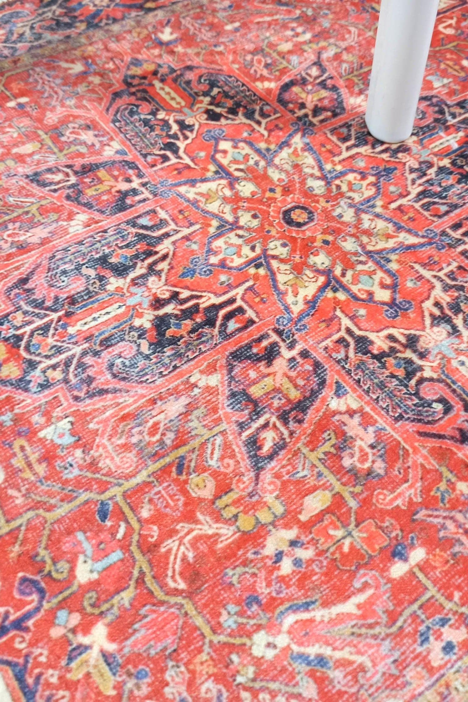 Emery Red Blue Heriz Persian 2x3 Rug