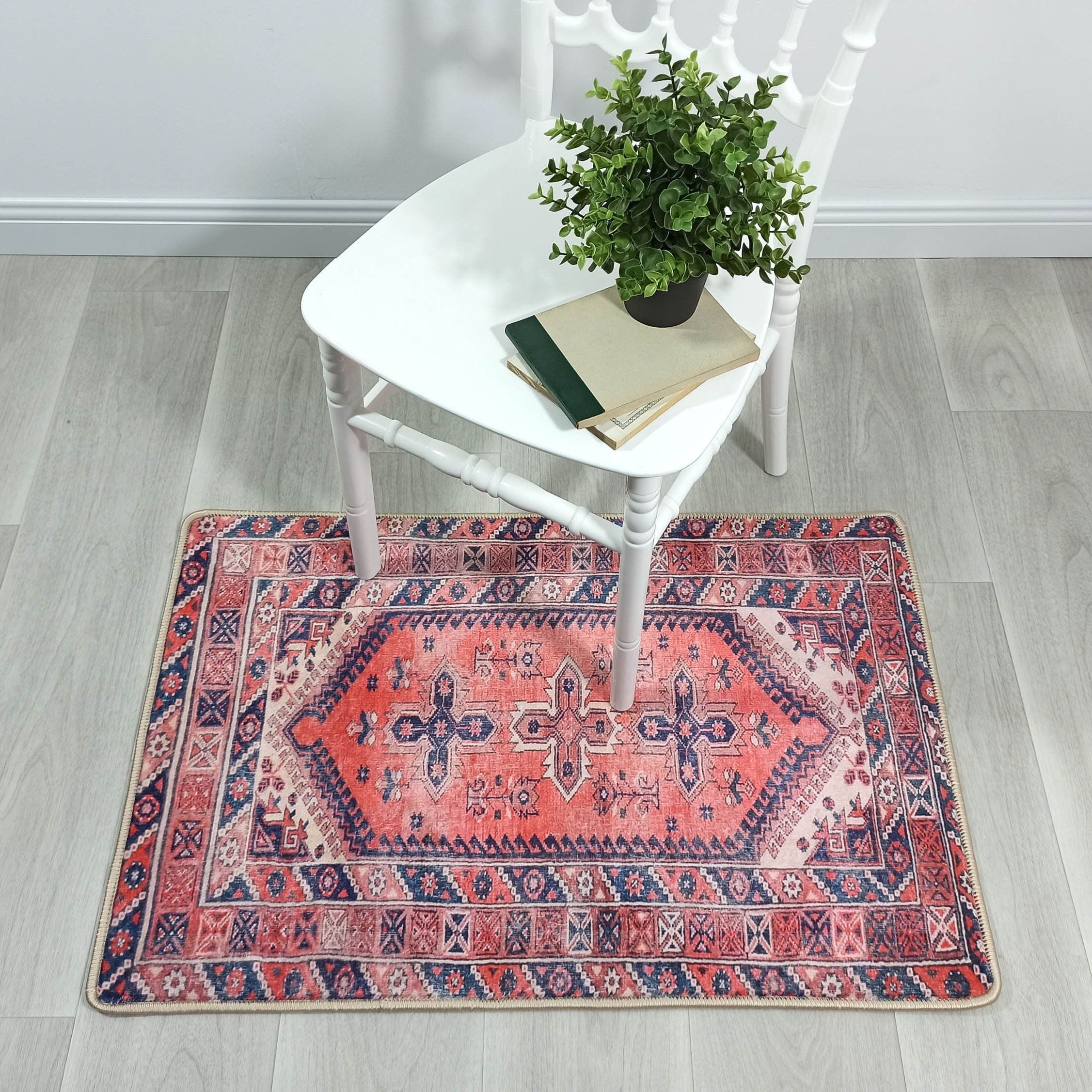 Violetta Pink Red Turkish Small 2x3 Rug
