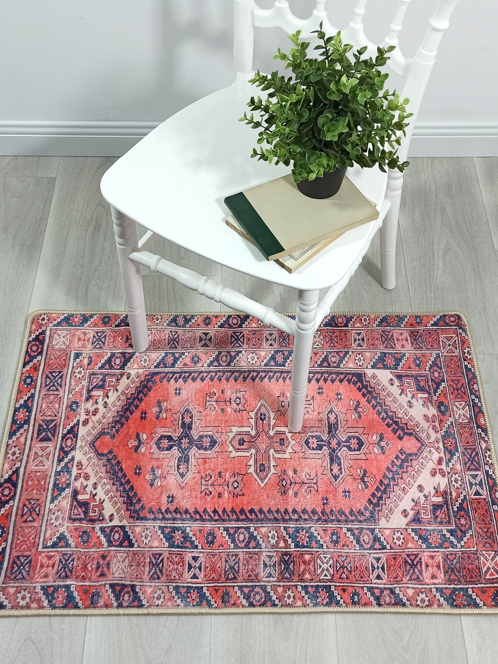 Violetta Pink Red Turkish Small 2x3 Rug