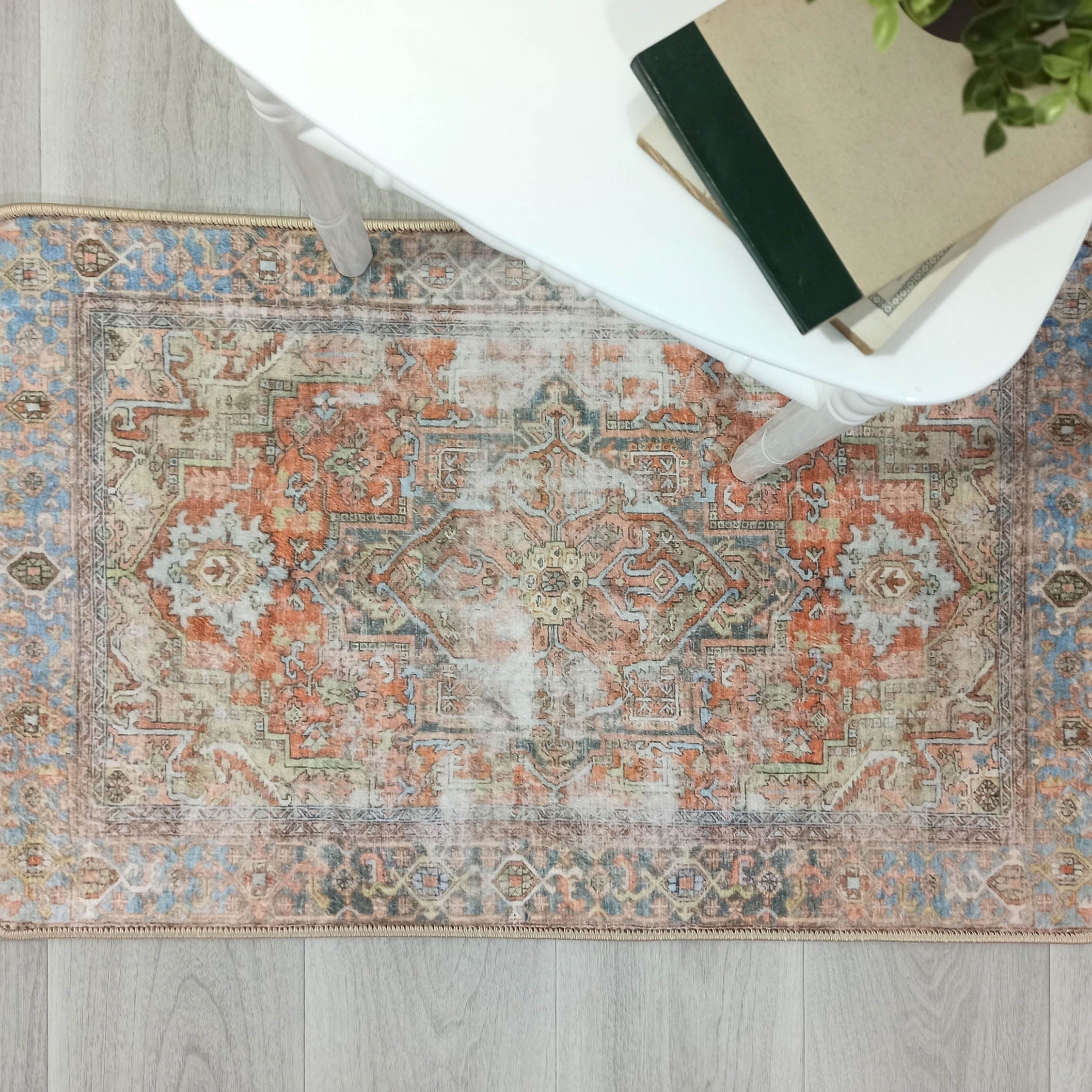 Tinsley Terracotta Blue Persian 2x3 Rug