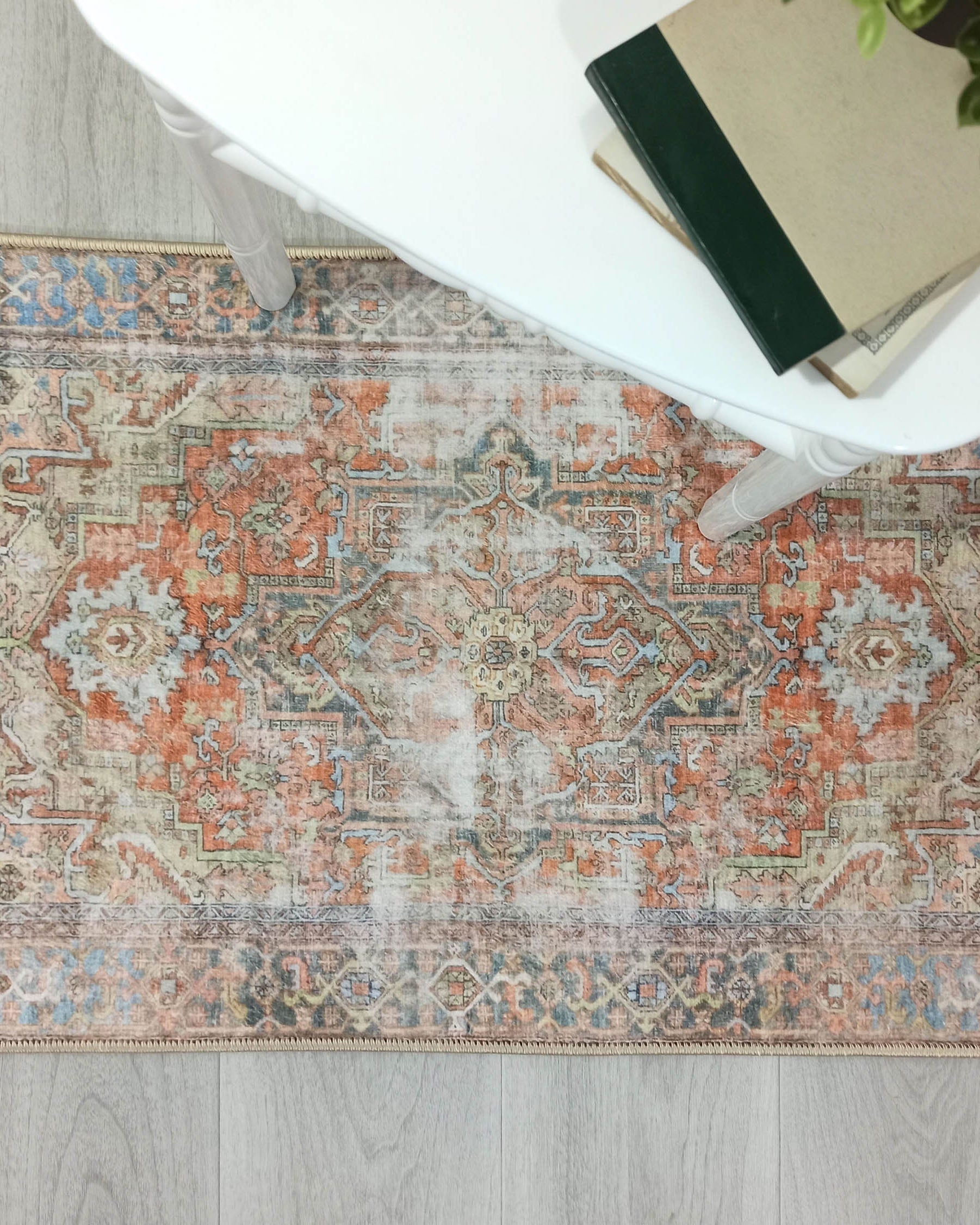 Tinsley Terracotta Blue Persian 2x3 Rug