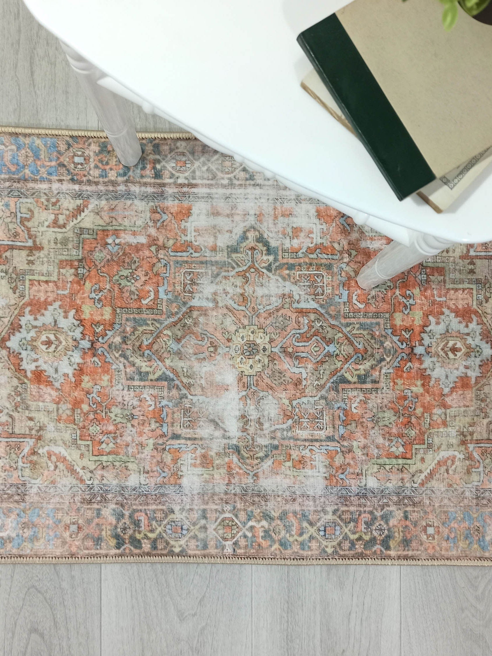 Tinsley Terracotta Blue Persian 2x3 Rug