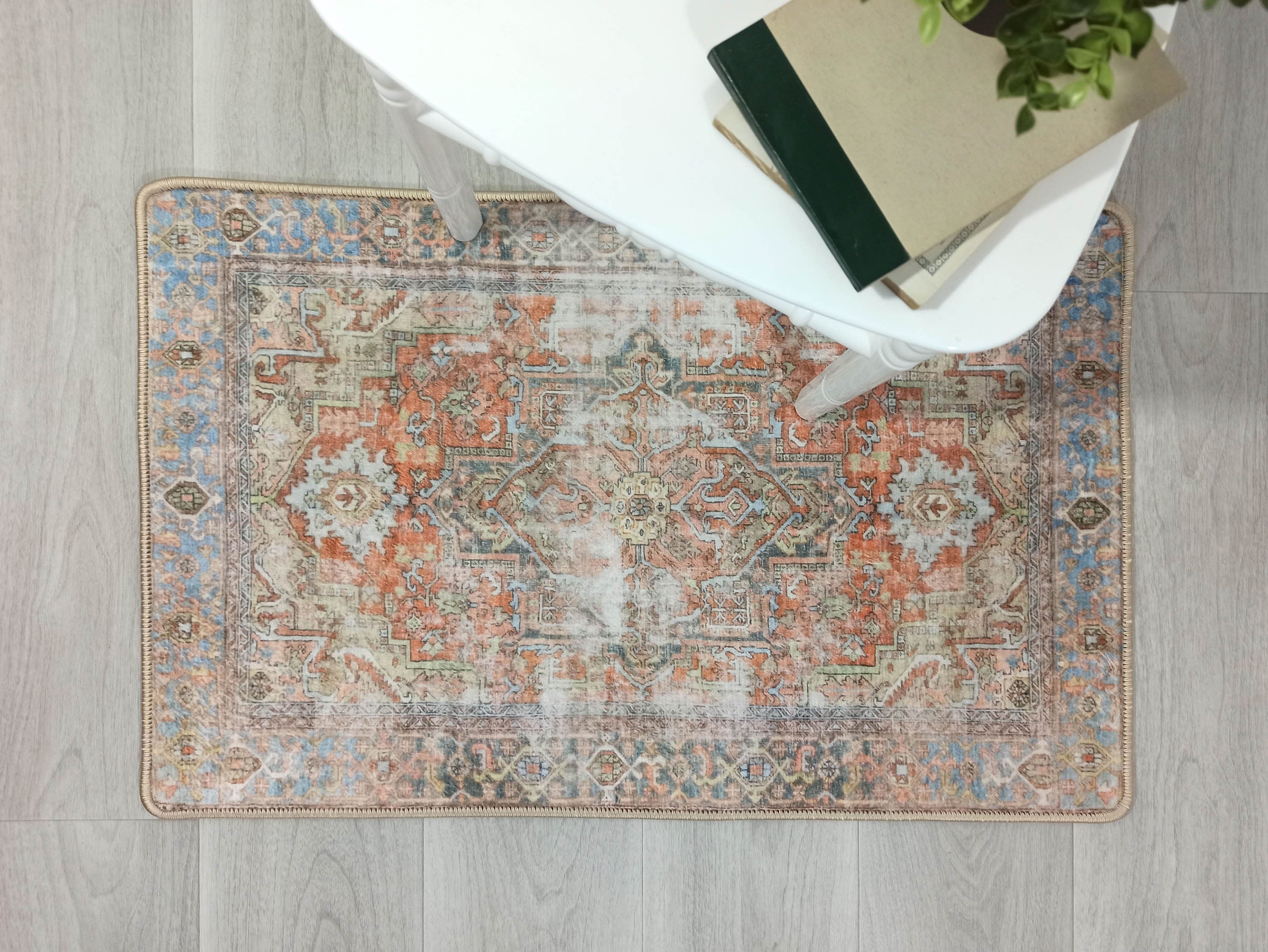 Tinsley Terracotta Blue Persian 2x3 Rug